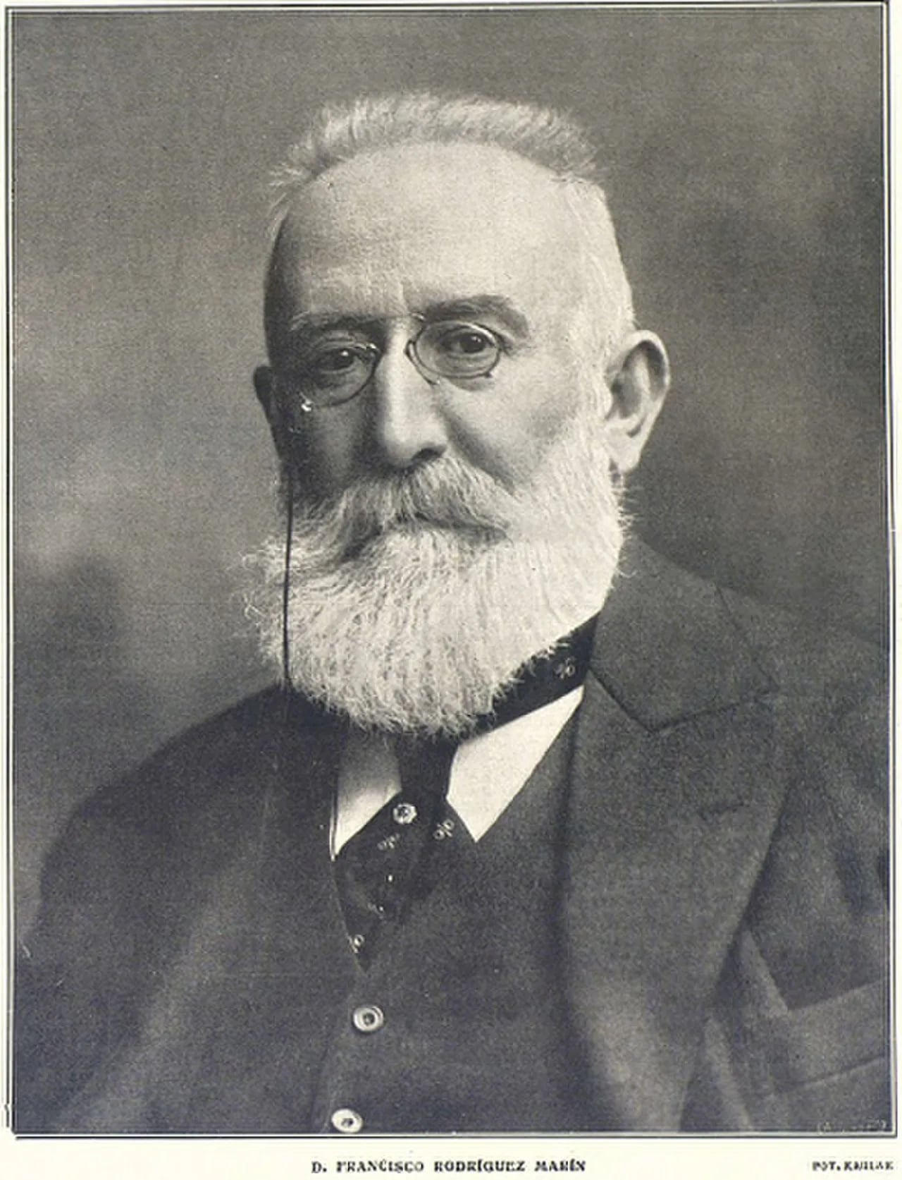 Porträt von Francisco Rodríguez Marín (1855–1943) – Gedenkseite
