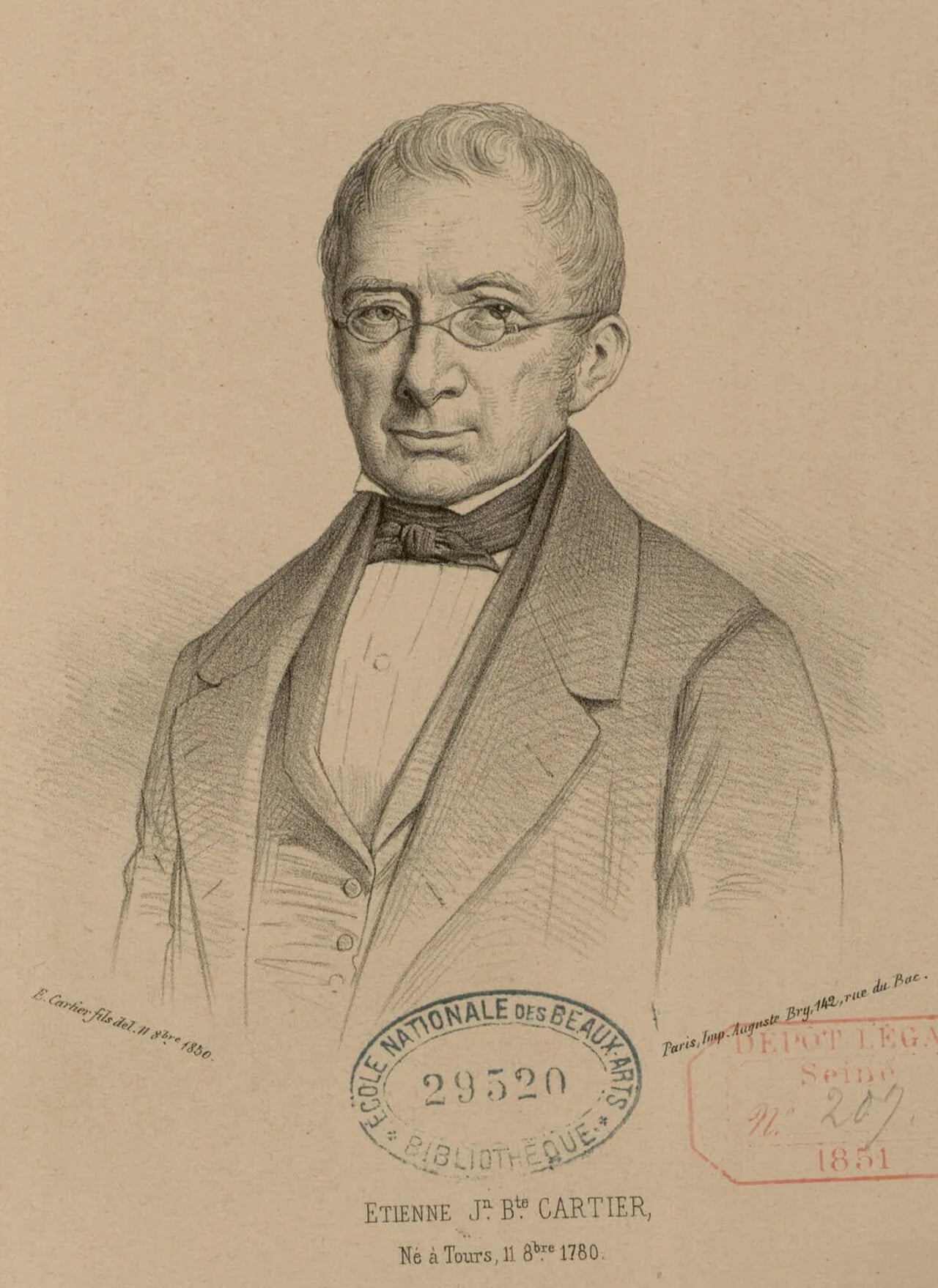 Portrait of Étienne-Jean-Baptiste Cartier (1780–1859) – memorial page