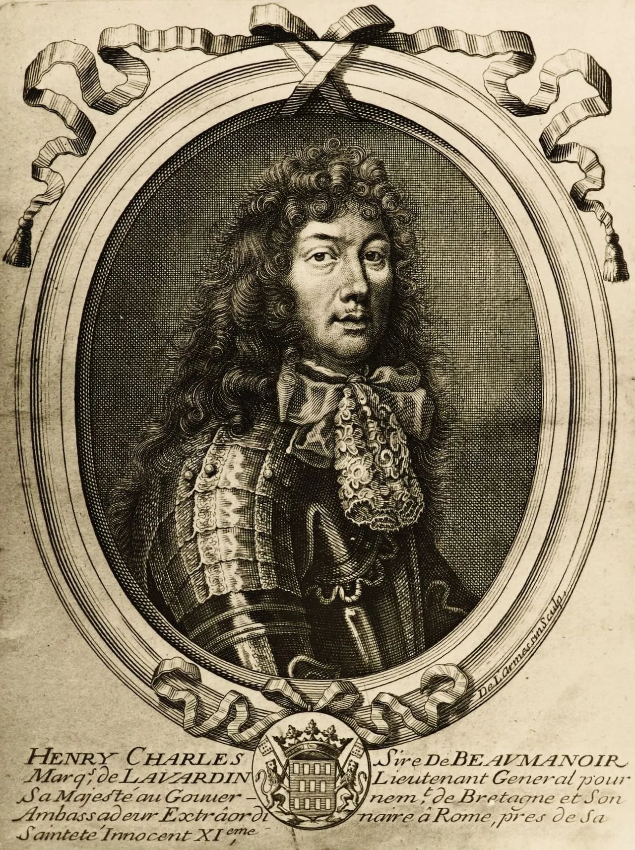 Porträt von Charles Henri de Beaumanoir, marquis de Lavardin (1644–1701) – Gedenkseite