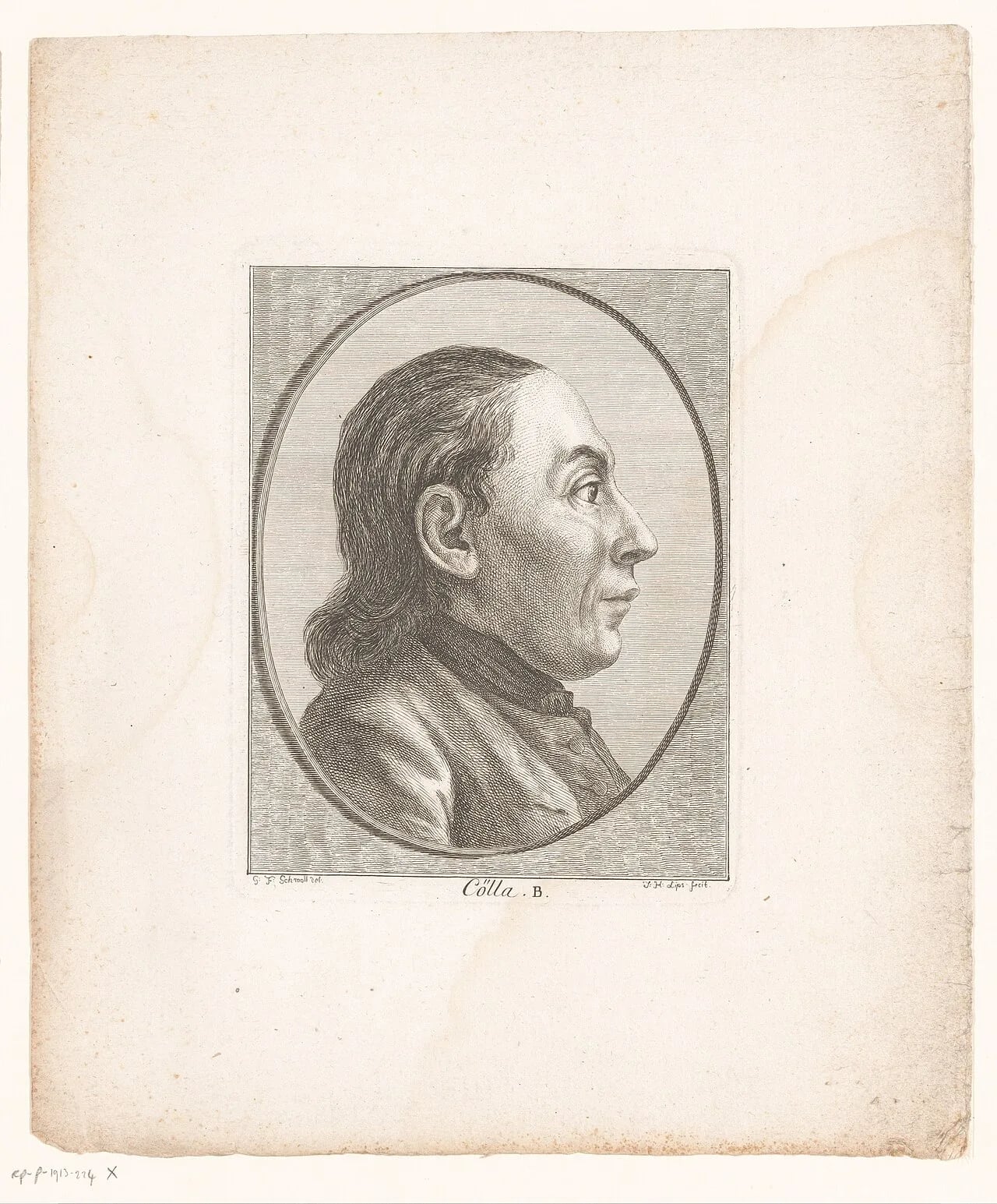 Porträt von Johann Kölla (1740–1778) – Gedenkseite