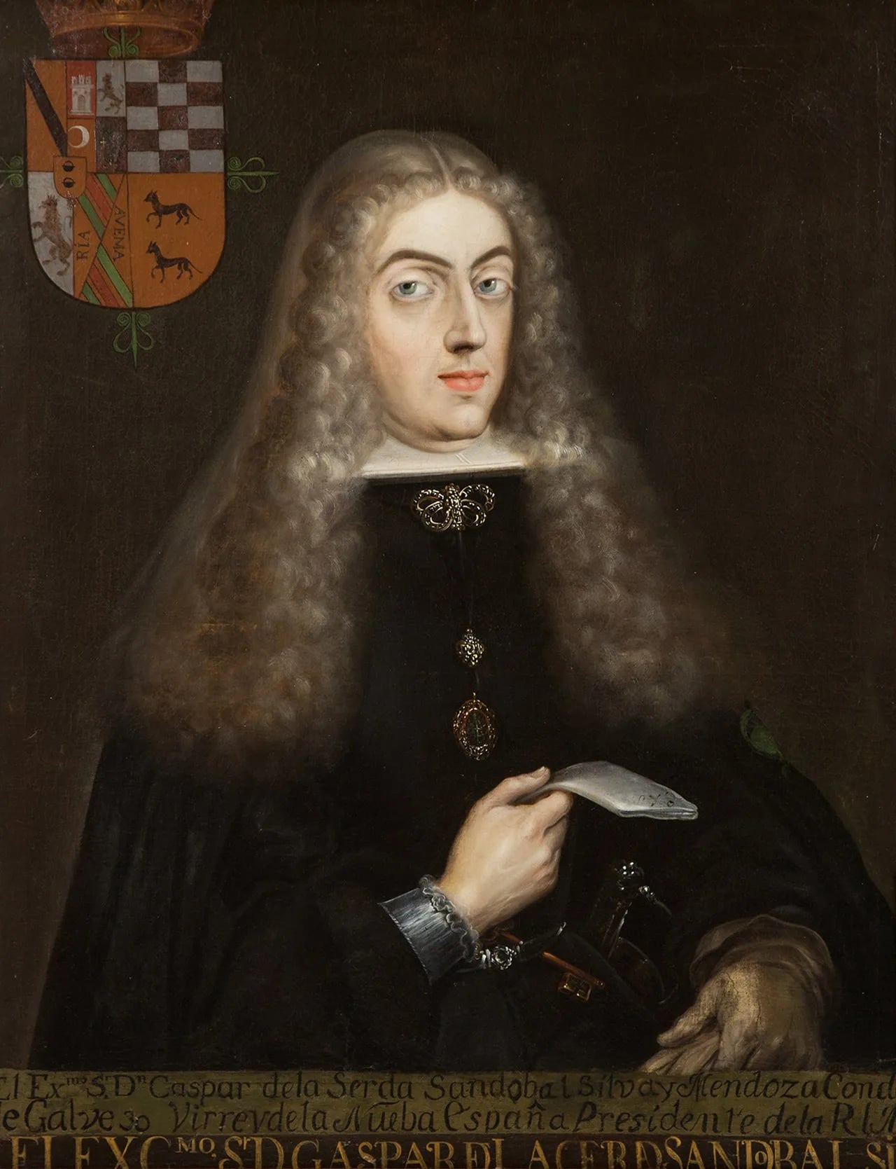 Porträt von Gaspar de la Cerda Sandoval Silva y Mendoza (1653–1697) – Gedenkseite