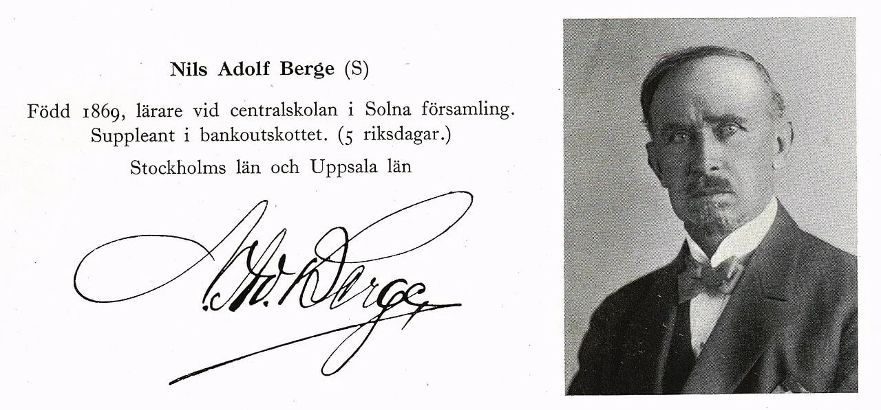 Porträt von Adolf Berge (1869–1926) – Gedenkseite