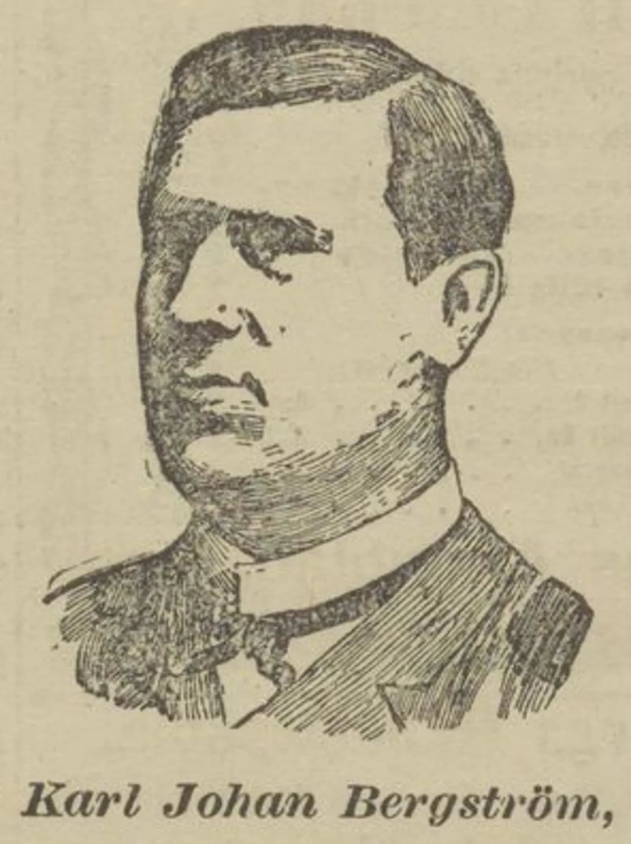 Porträt von Karl Johan Bergström (1858–1937) – Gedenkseite