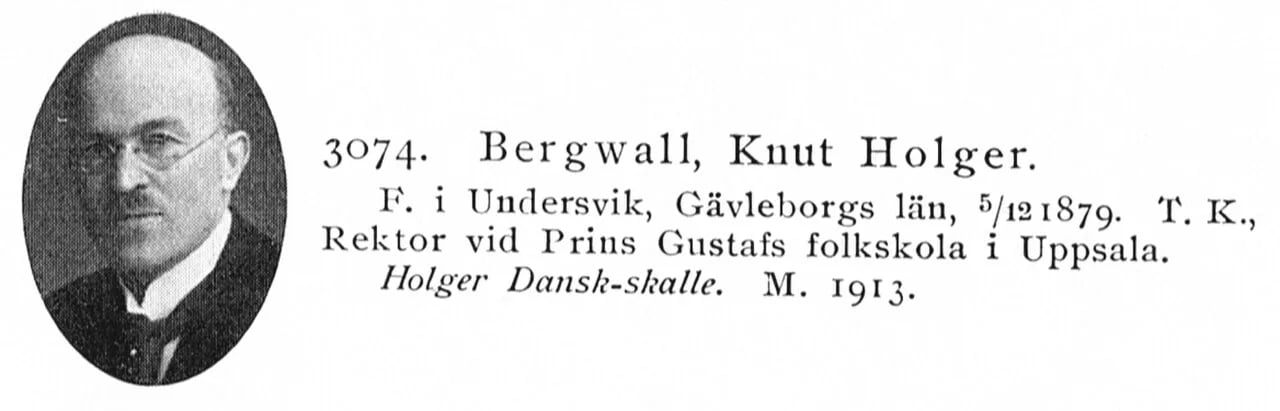 Portrait of Holger Bergwall (1879–1959) – memorial page