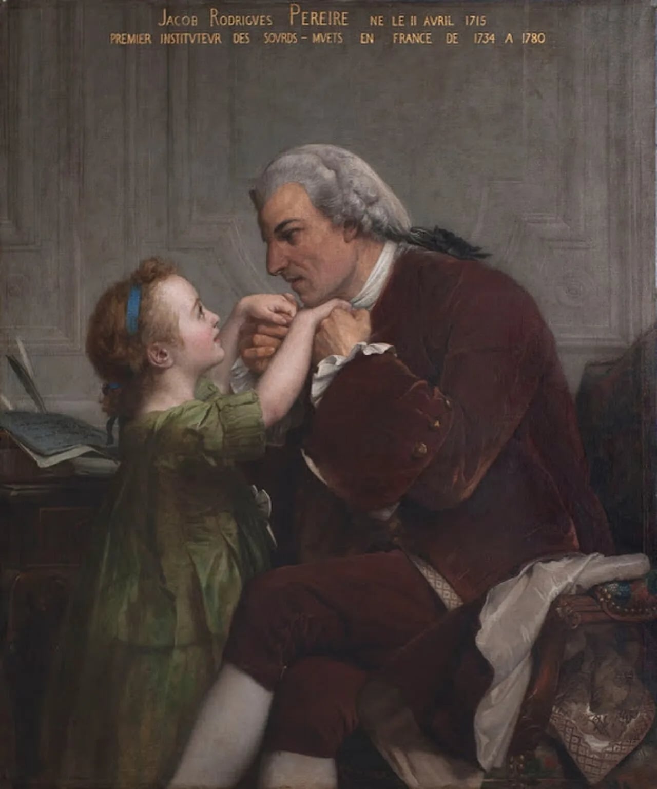 Porträt von Jacob Rodrigues Pereira (1715–1780) – Gedenkseite