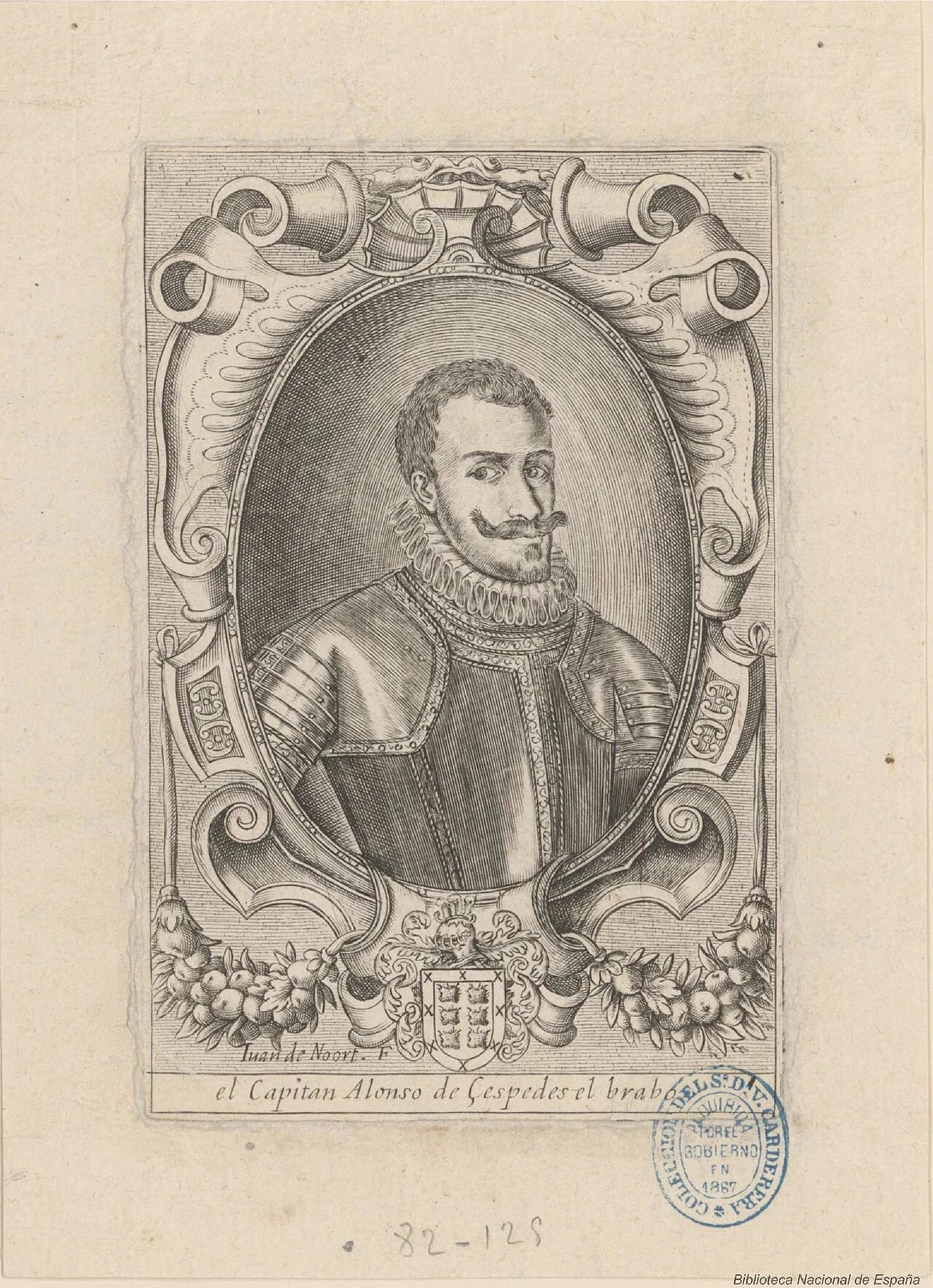 Porträt von Alonso de Céspedes (1518–1569) – Gedenkseite