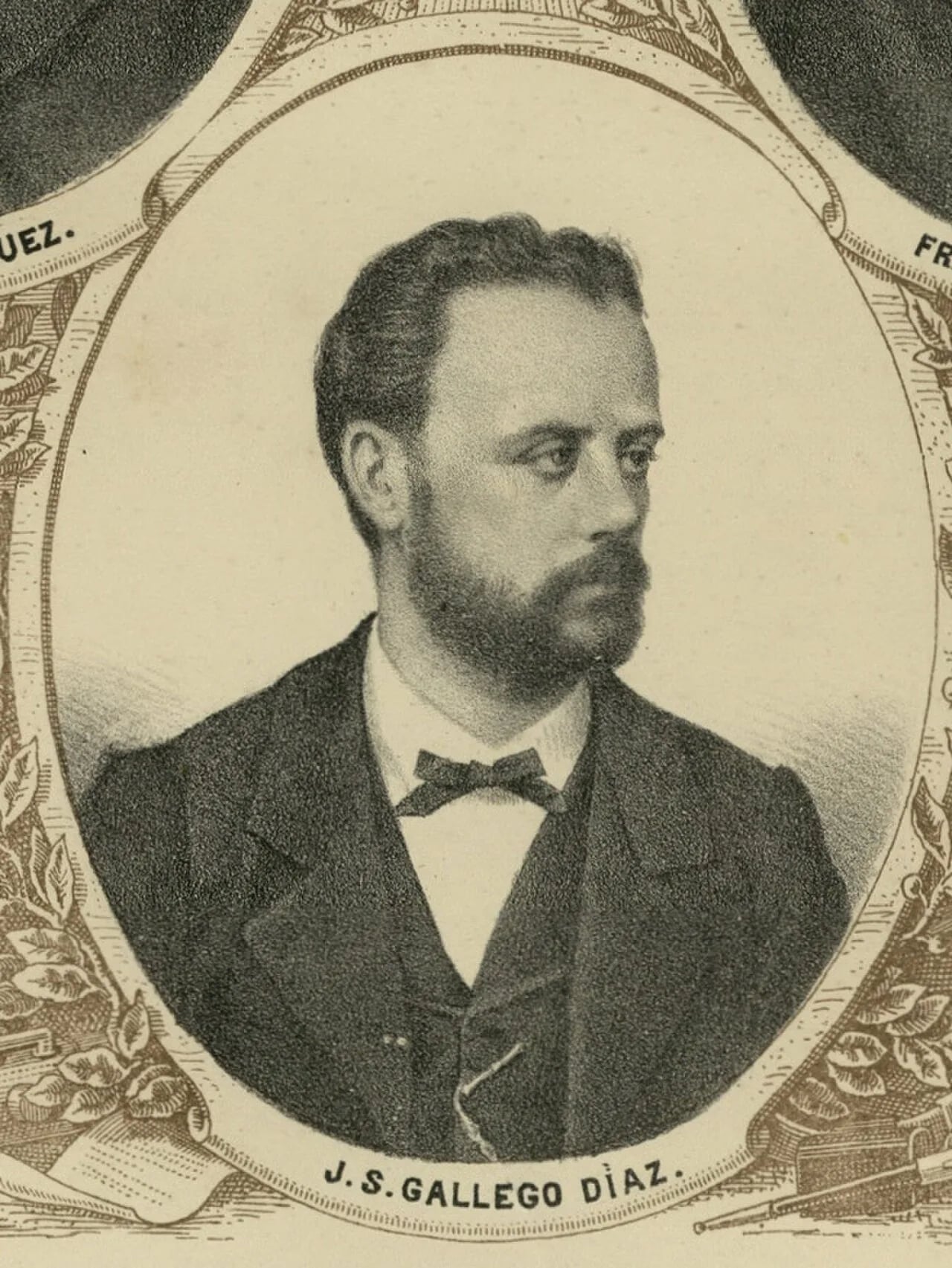 Porträt von José Santiago Gallego Díaz (1843–1917) – Gedenkseite