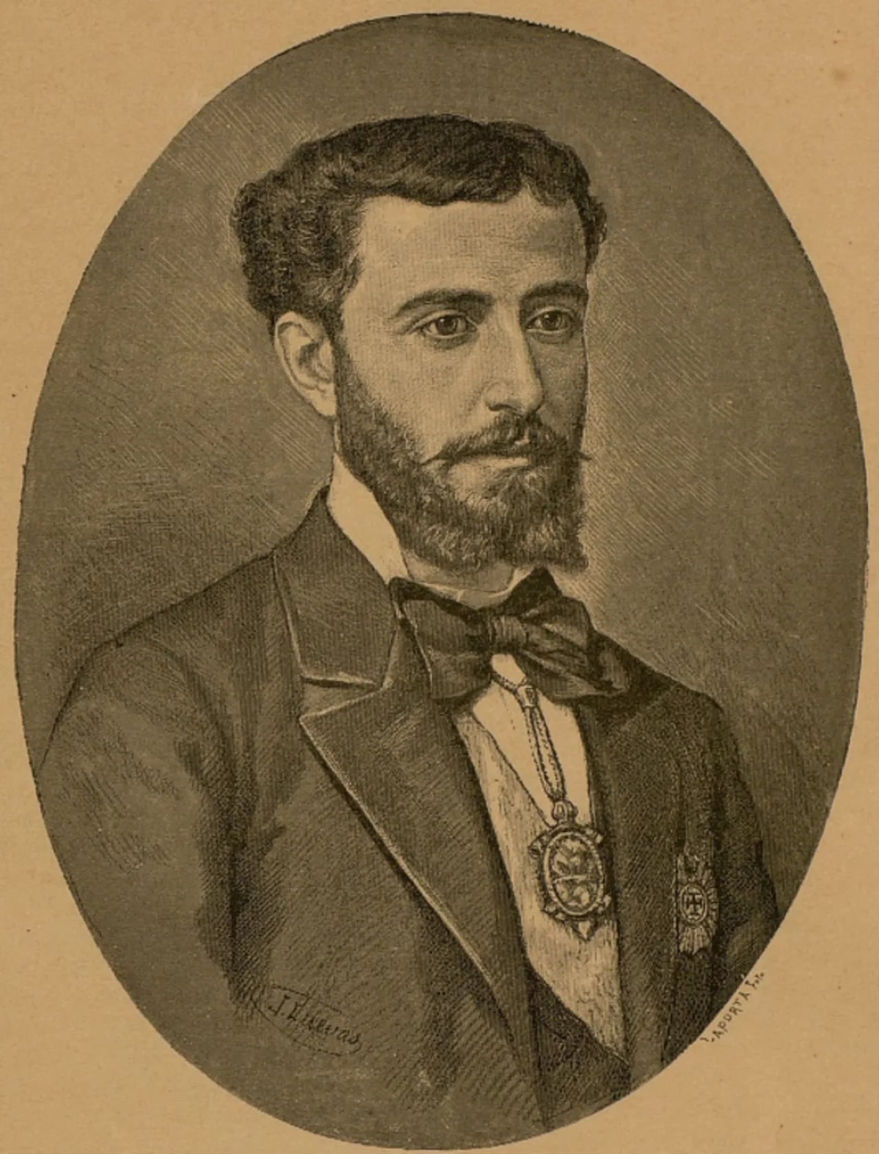 Porträt von Manuel María Albarrán y García Marqués (1847–1926) – Gedenkseite