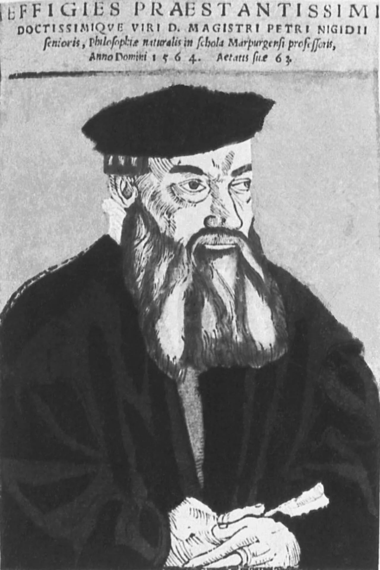 Porträt von Petrus Nigidius d. Ä. (1501–1583) – Gedenkseite