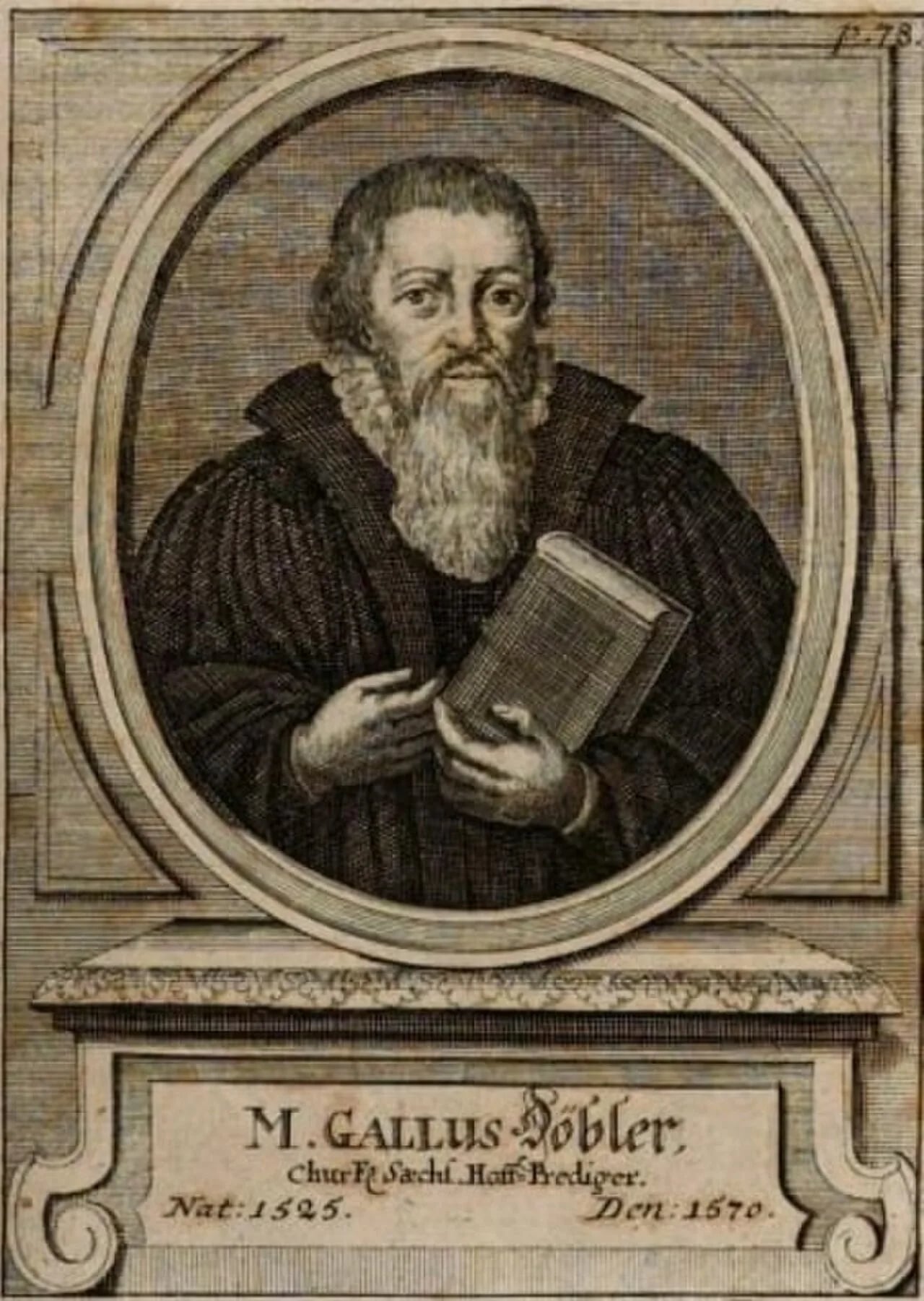 Porträt von Gallus Döbler (1525–1570) – Gedenkseite