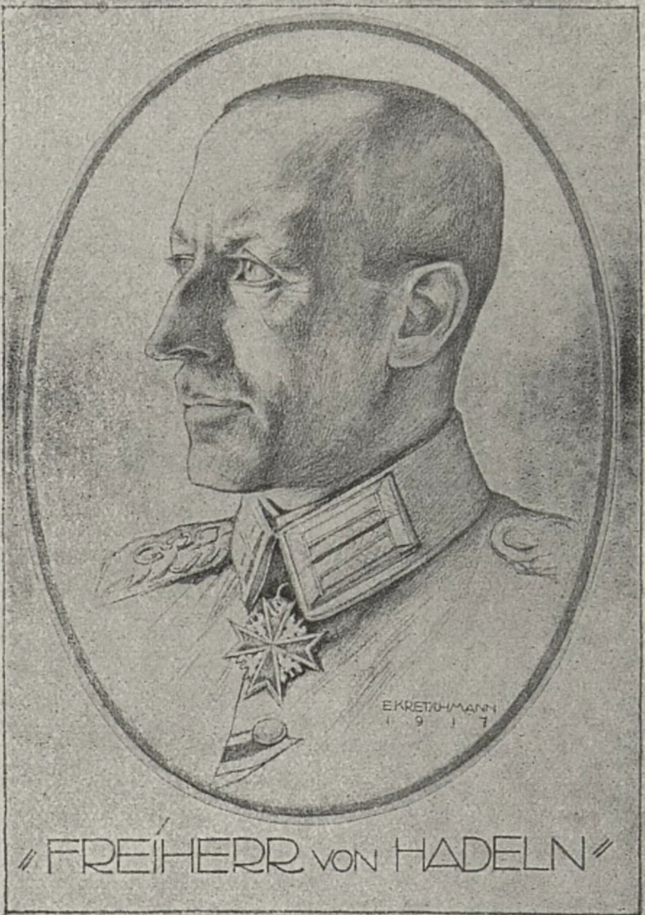 Porträt von Heinrich Freiherr von Hadeln (1871–1940) – Gedenkseite