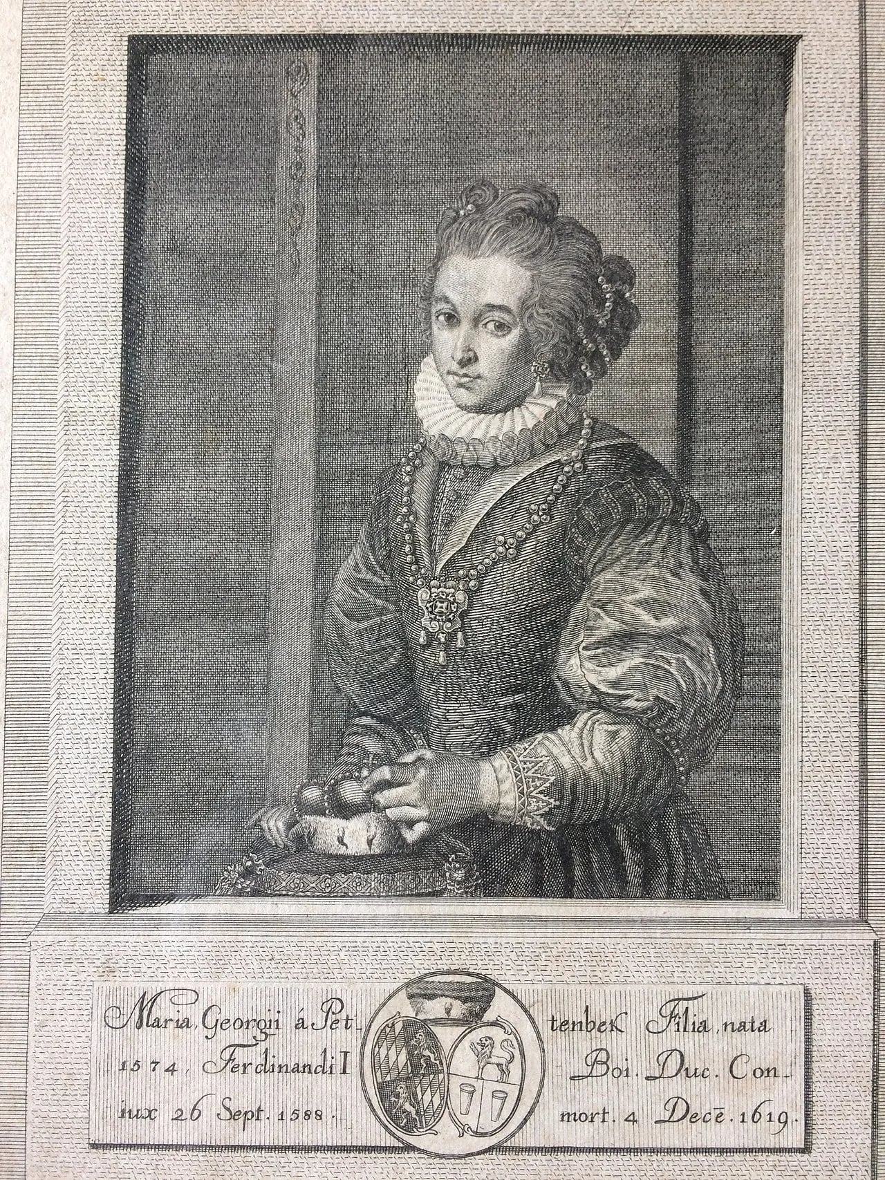 Porträt von Maria Pettenbeck (1573–1619) – Gedenkseite