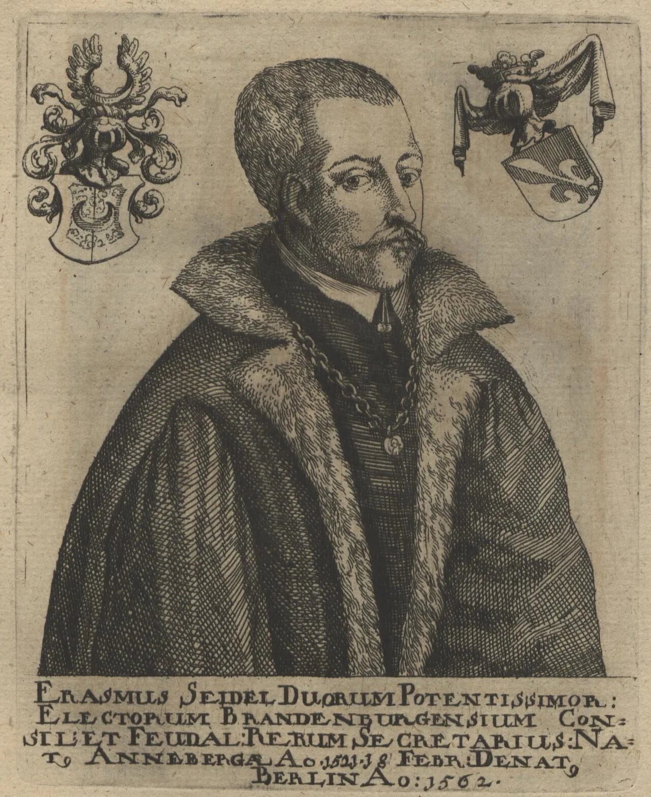 Porträt von Erasmus von Seidel (1521–1562) – Gedenkseite