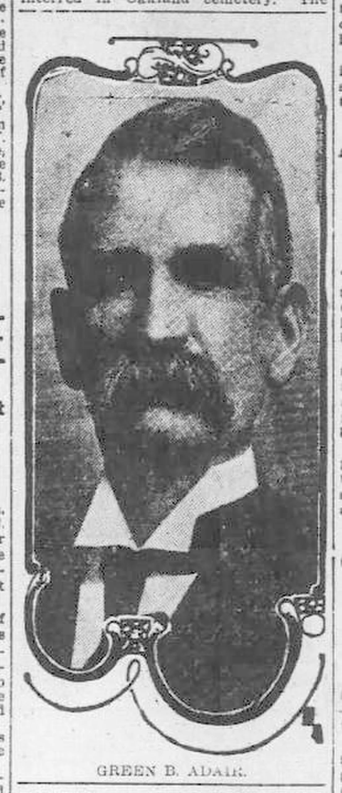 Portrait of Green B. Adair (1840–1914) – memorial page