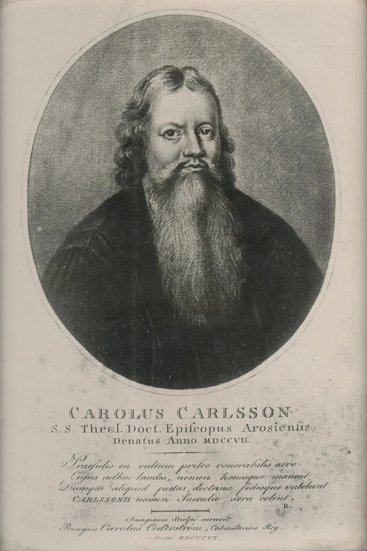 Porträt von Carolus Carlsson (1642–1708) – Gedenkseite