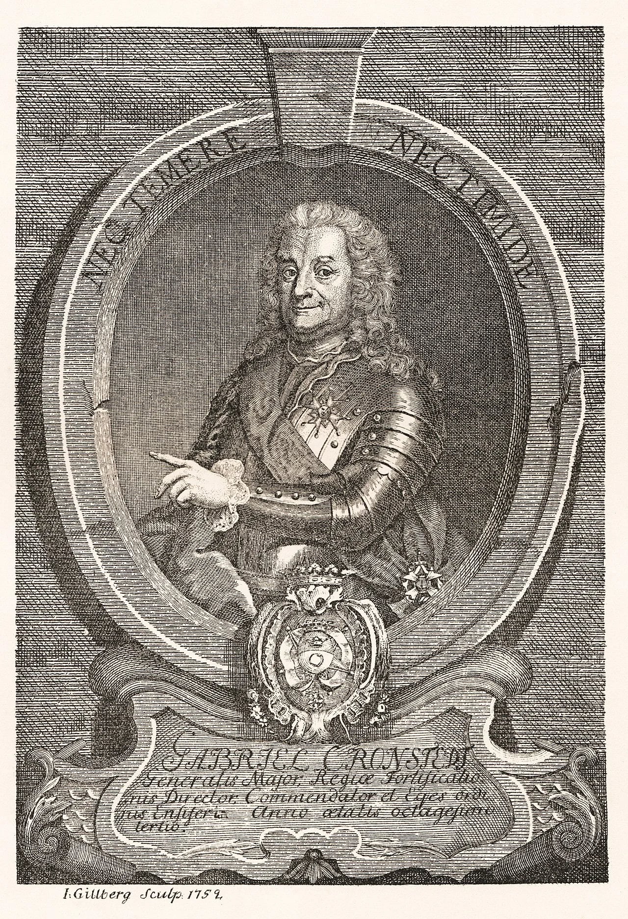 Porträt von Gabriel Cronstedt (1670–1757) – Gedenkseite