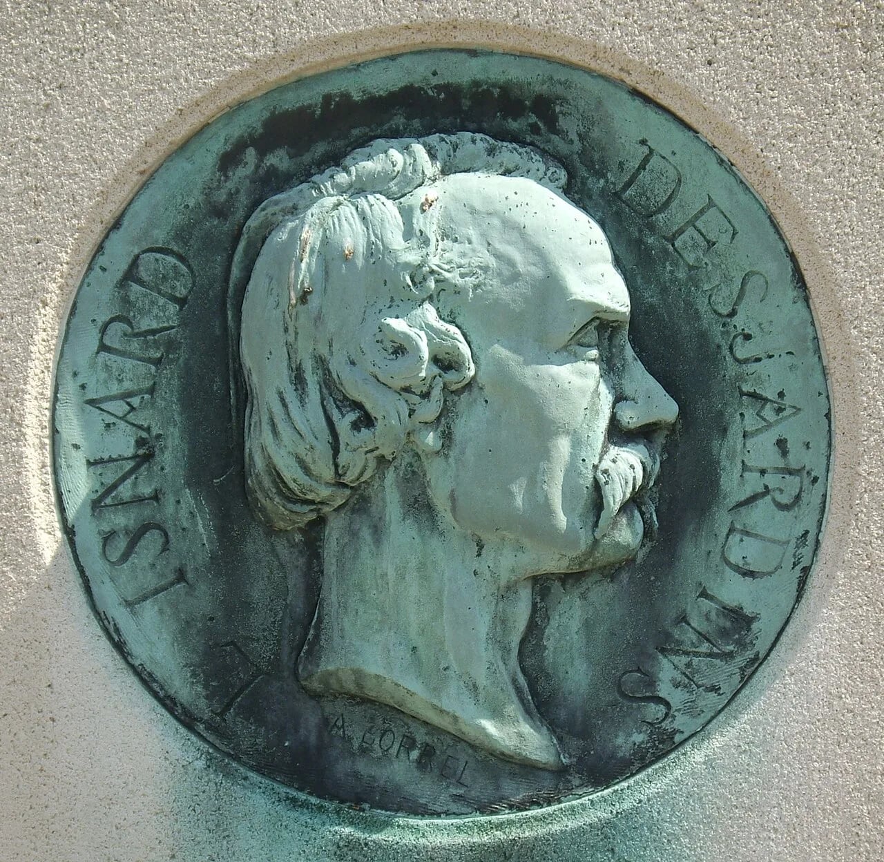 Porträt von Joseph-Isnard-Louis Desjardins (1814–1894) – Gedenkseite