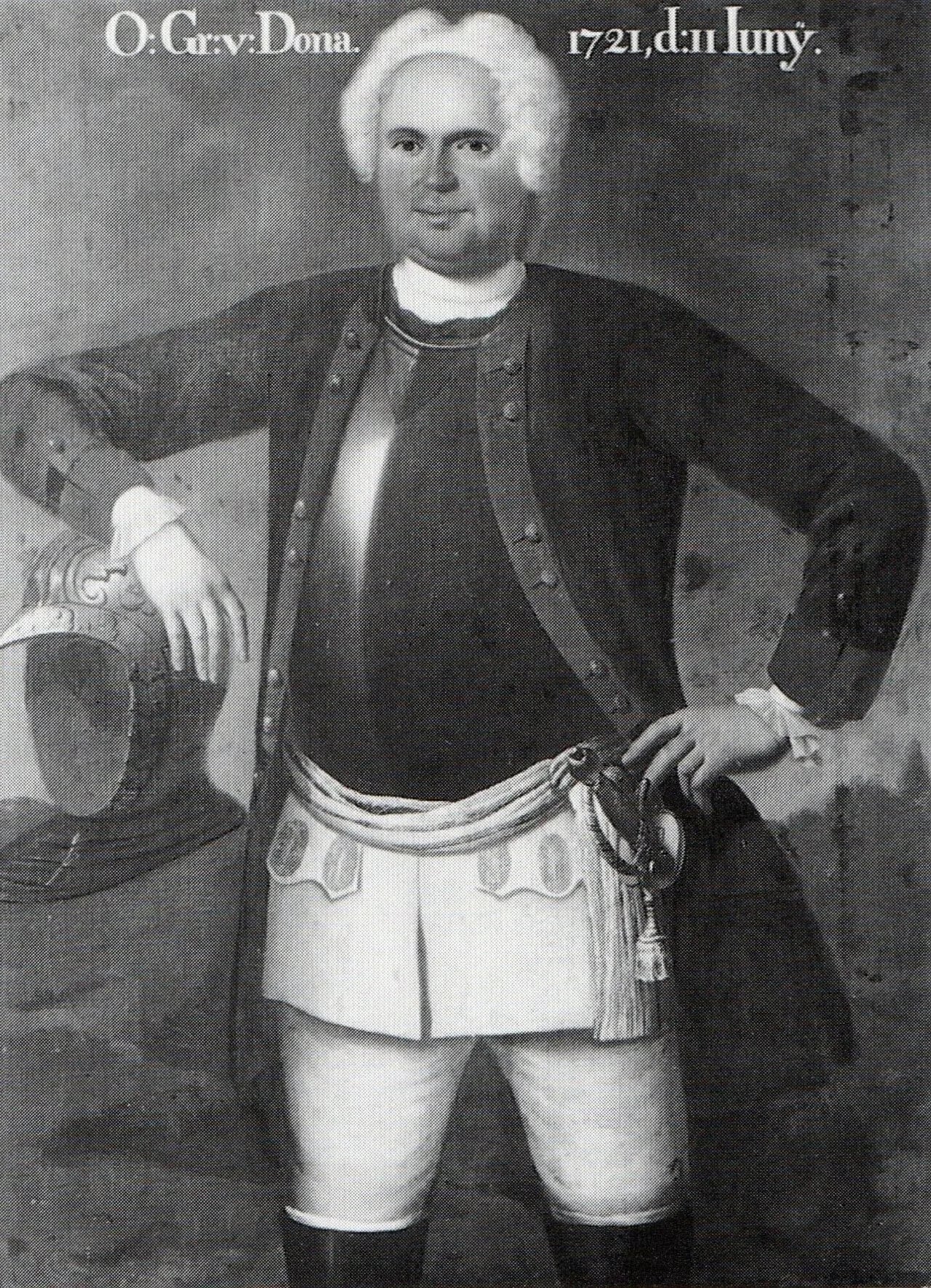 Porträt von Friedrich Christoph von Dohna (1664–1727) – Gedenkseite