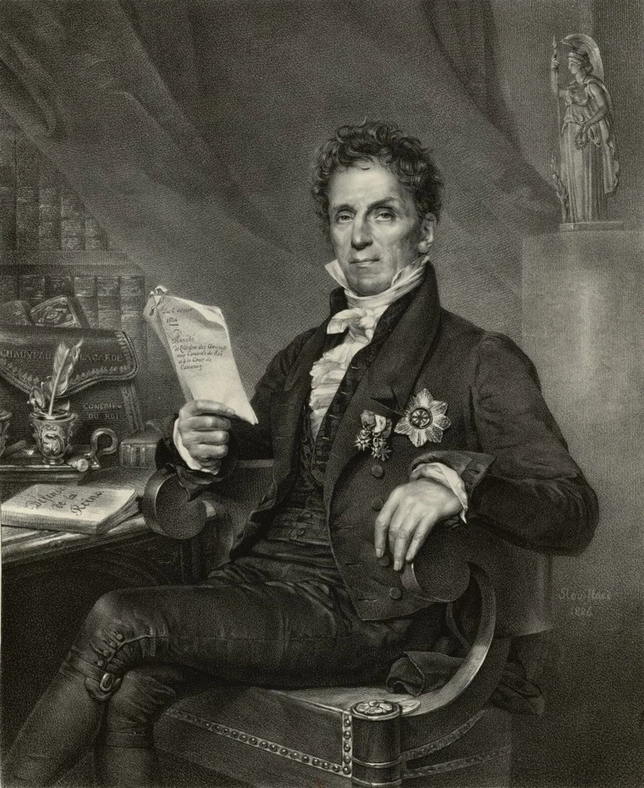 Porträt von Claude François Chauveau-Lagarde (1756–1841) – Gedenkseite