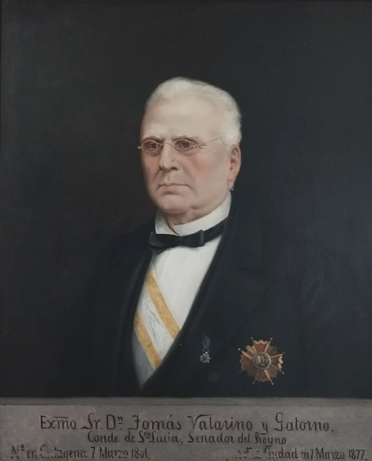 Porträt von Tomás Valarino y Gattorno (1801–1877) – Gedenkseite