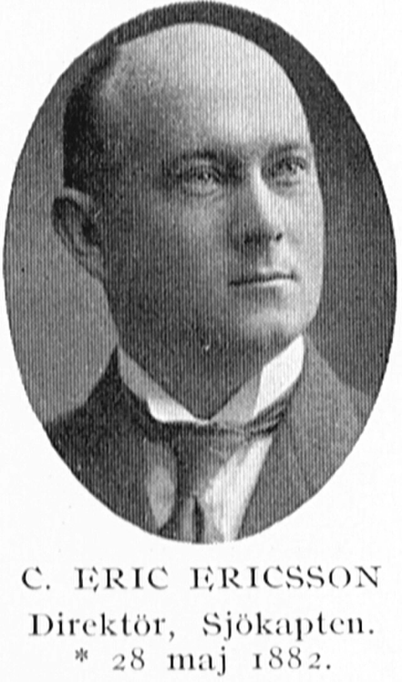 Porträt von Eric Ericsson (1882–1962) – Gedenkseite