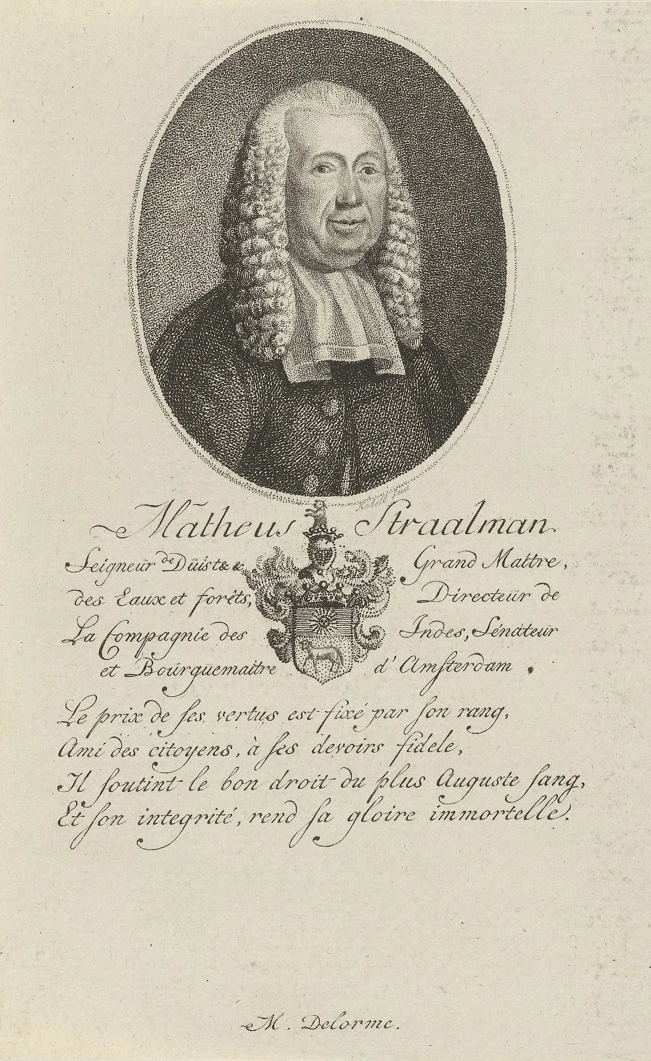 Portrait of Matthijs Straalman (1722–1808) – memorial page