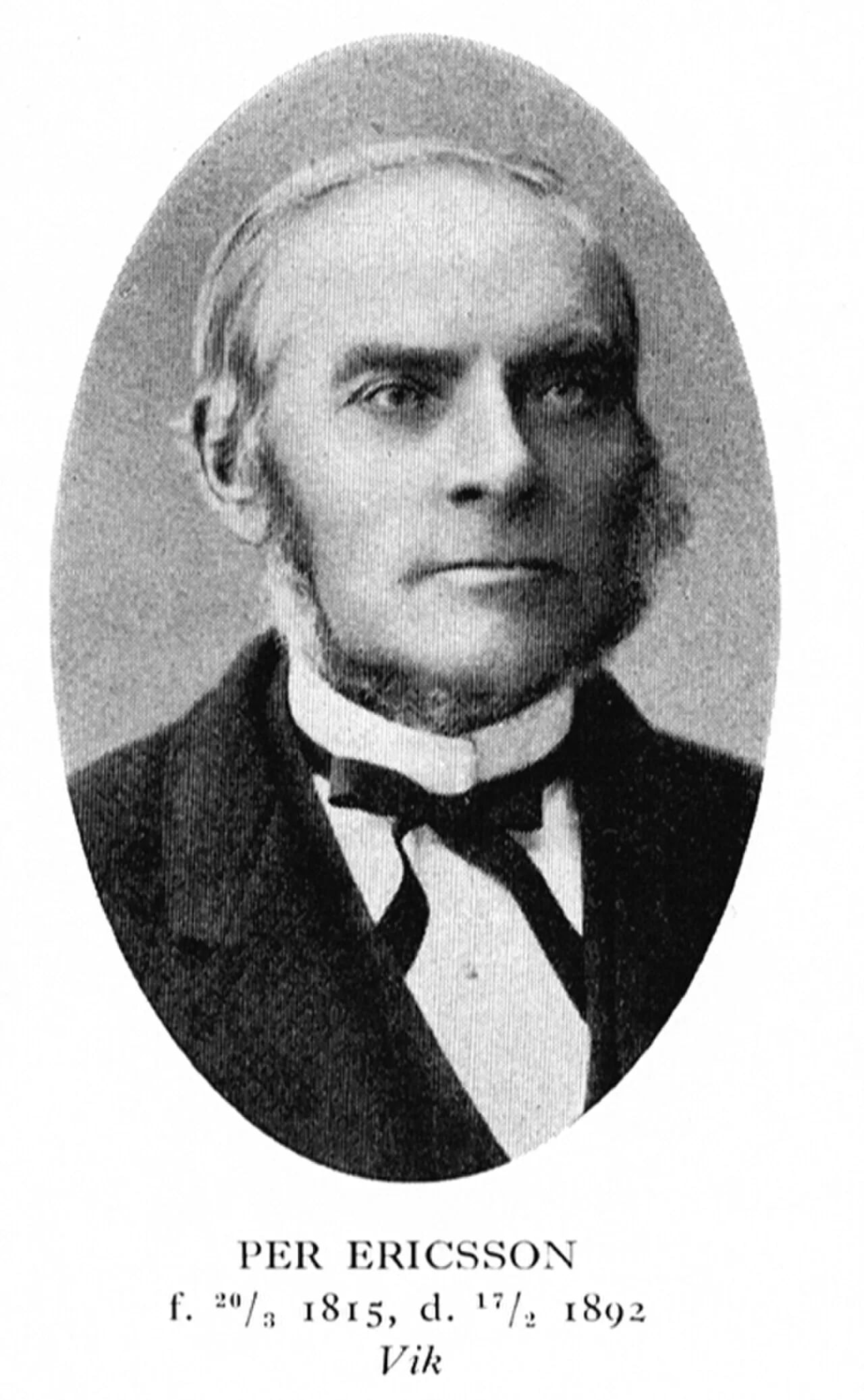 Portrait of Pehr Ericsson (1815–1892) – memorial page