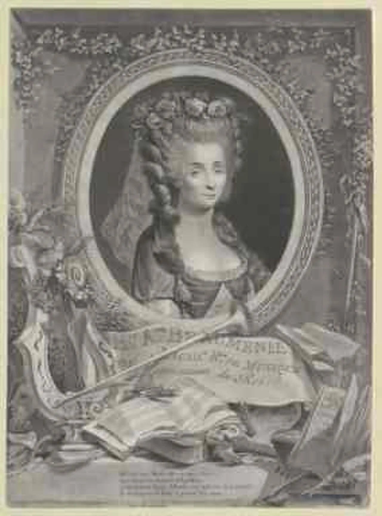 Porträt von Henriette Adélaïde Villard Beaumesnil (1748–1802) – Gedenkseite