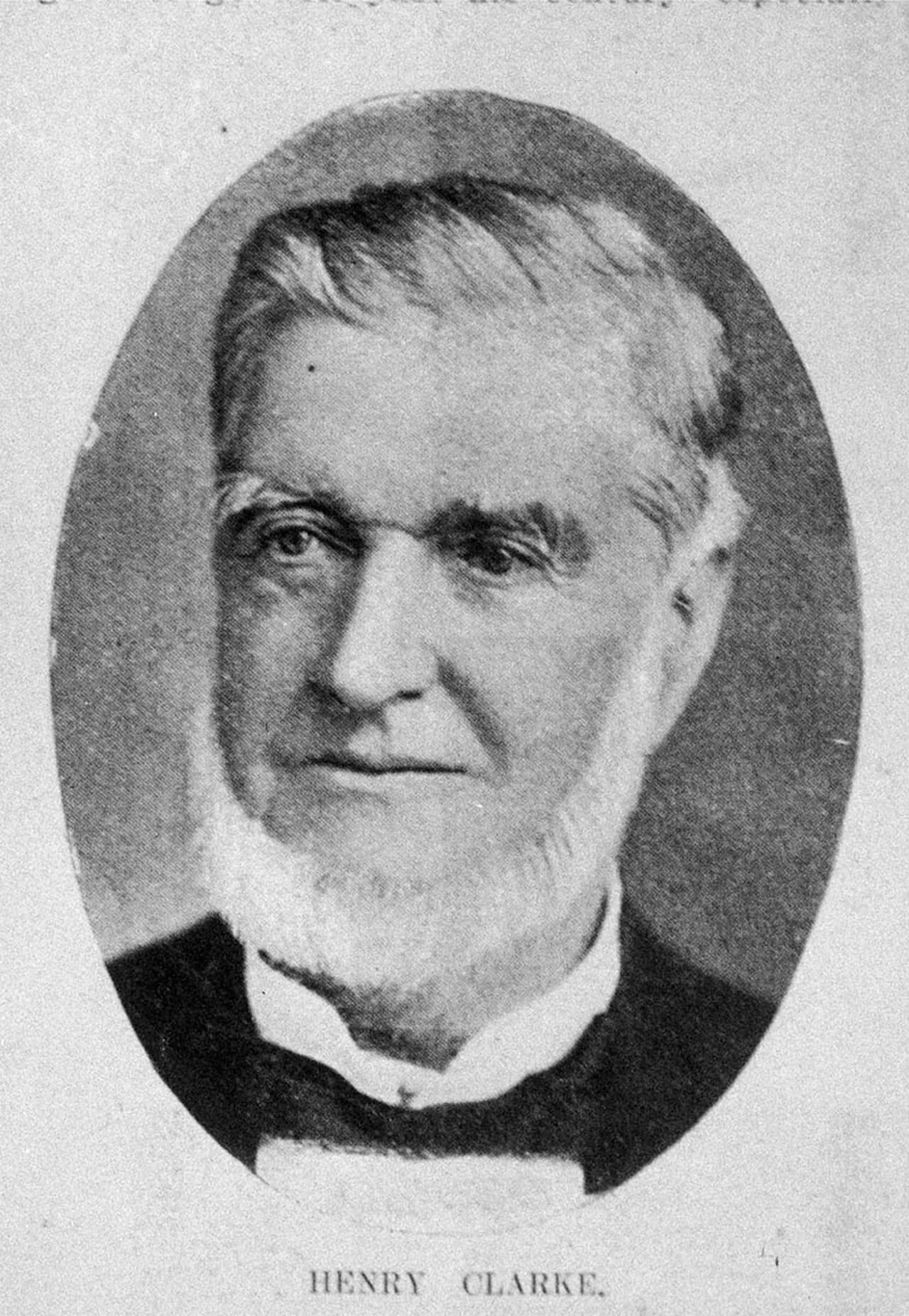 Portrait of Henry Clarke (1822–1907) – memorial page