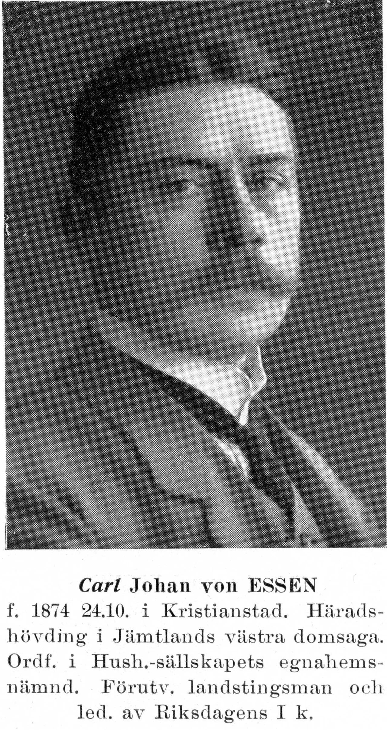 Portrait of Carl von Essen (1874–1935) – memorial page
