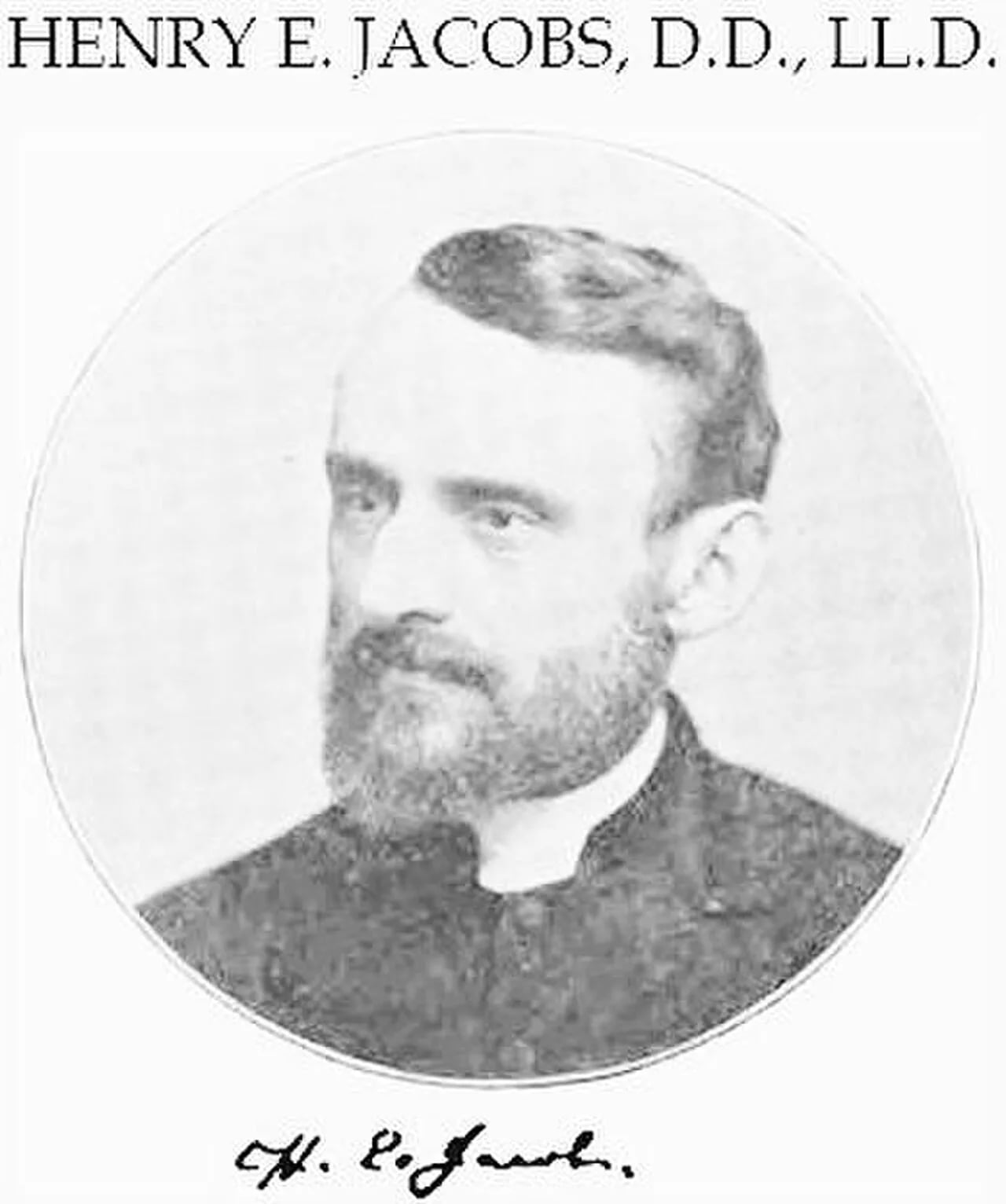 Porträt von Henry Eyster Jacobs (1844–1932) – Gedenkseite