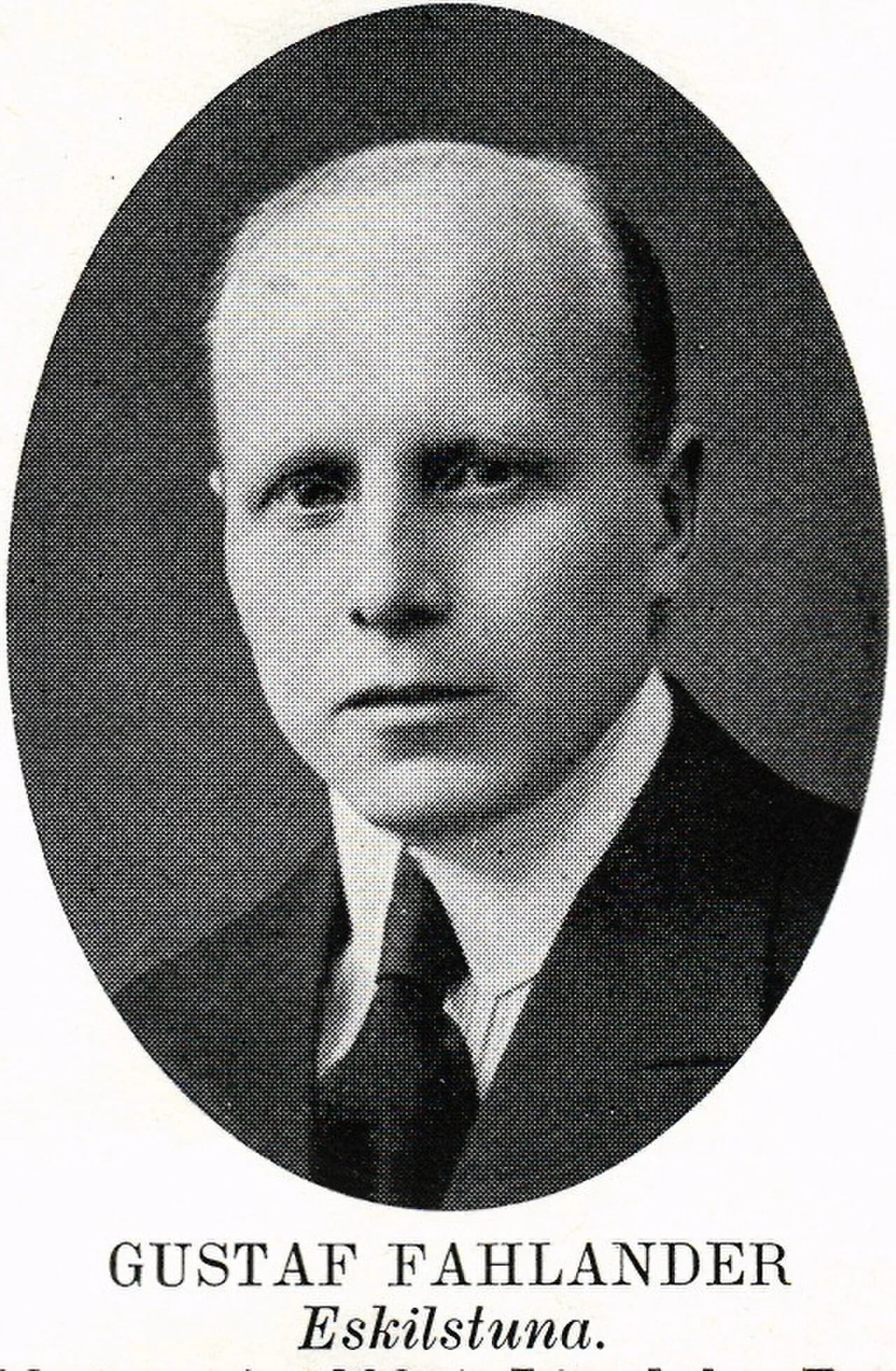 Porträt von Gustaf Fahlander (1892–1973) – Gedenkseite