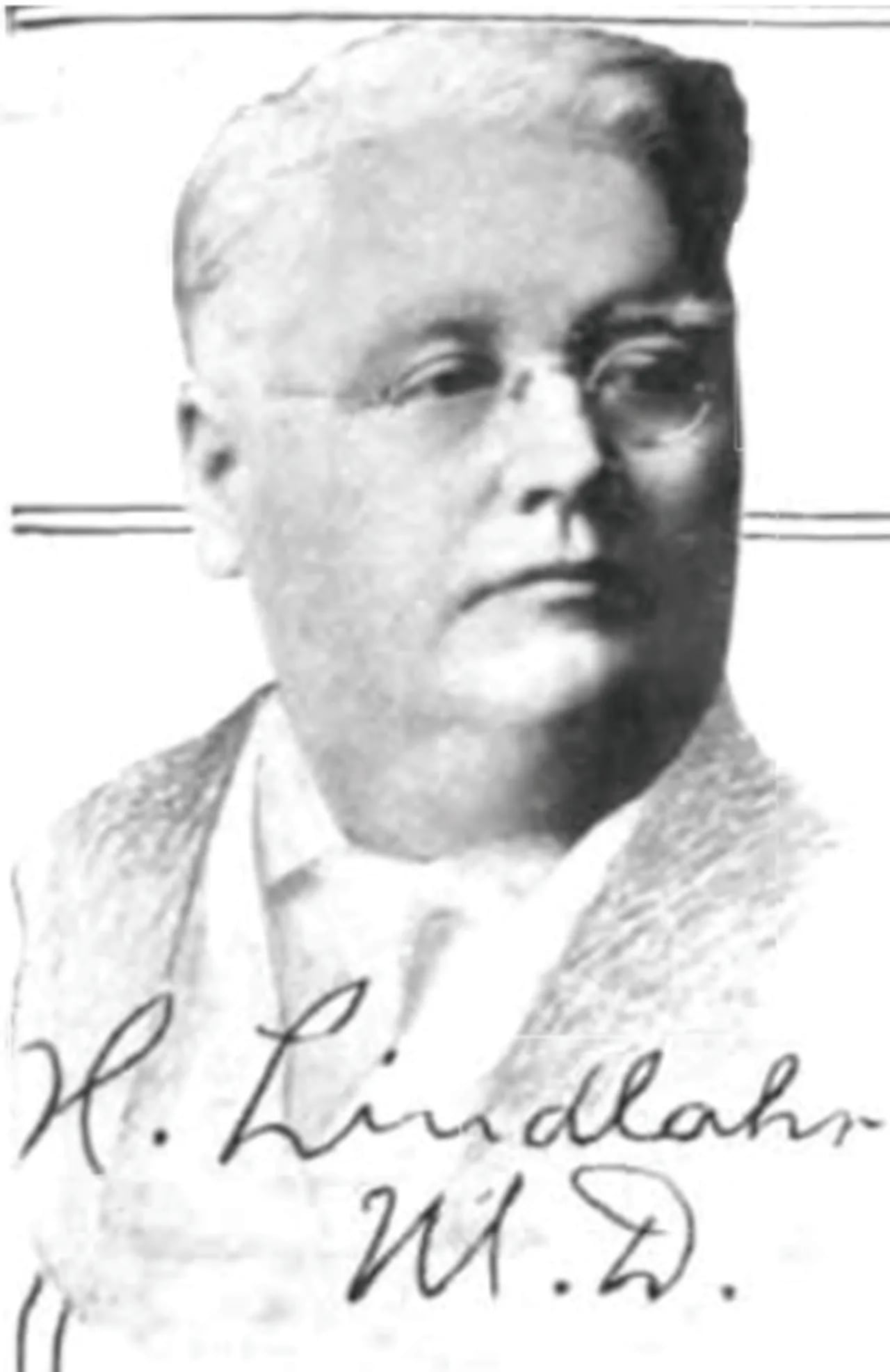 Portrait of Henry Lindlahr (1862–1924) – memorial page