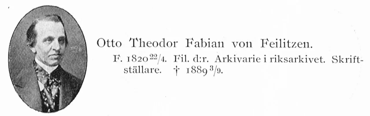 Porträt von Otto von Feilitzen (1820–1889) – Gedenkseite