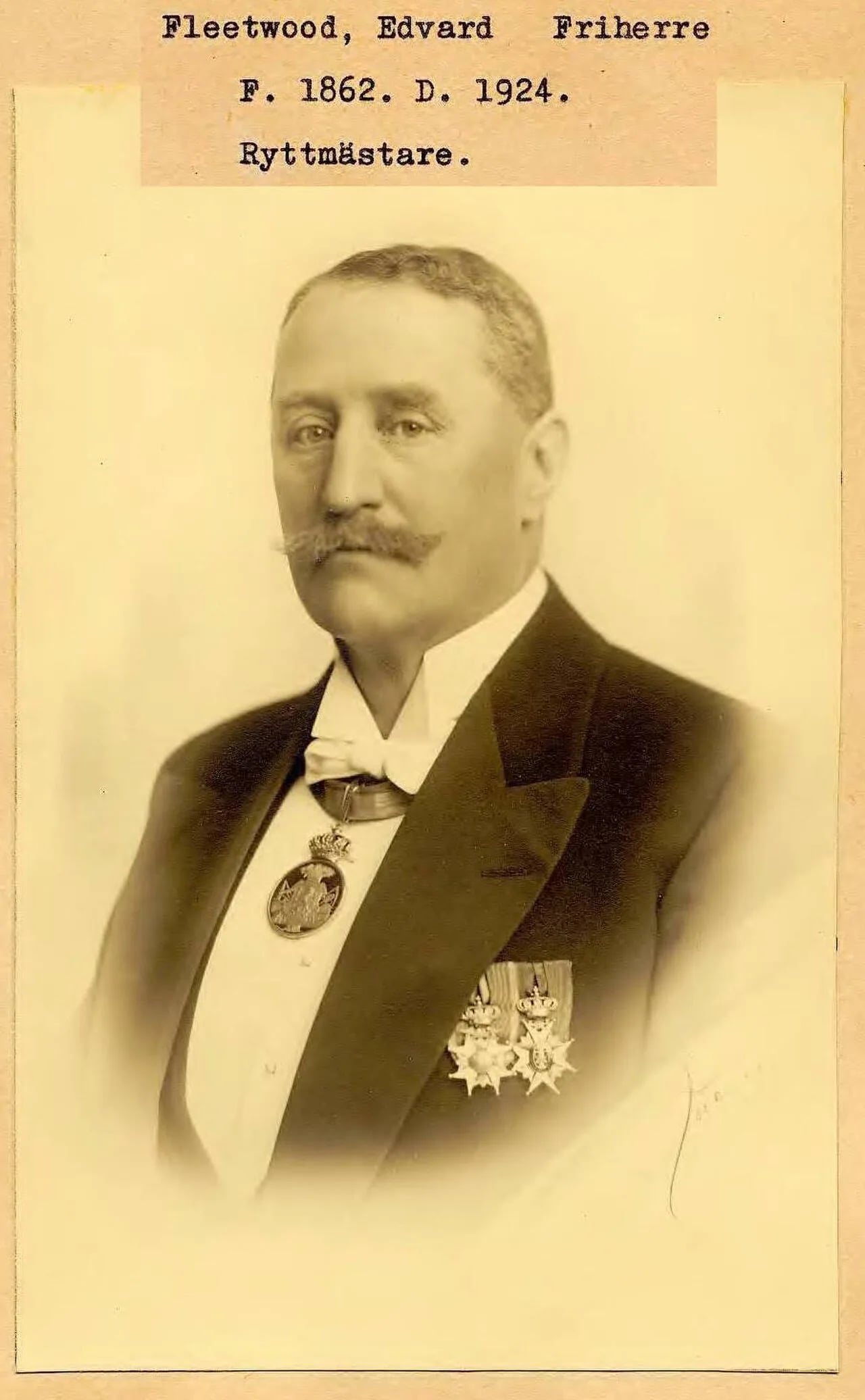 Porträt von Edvard Fleetwood (1862–1924) – Gedenkseite