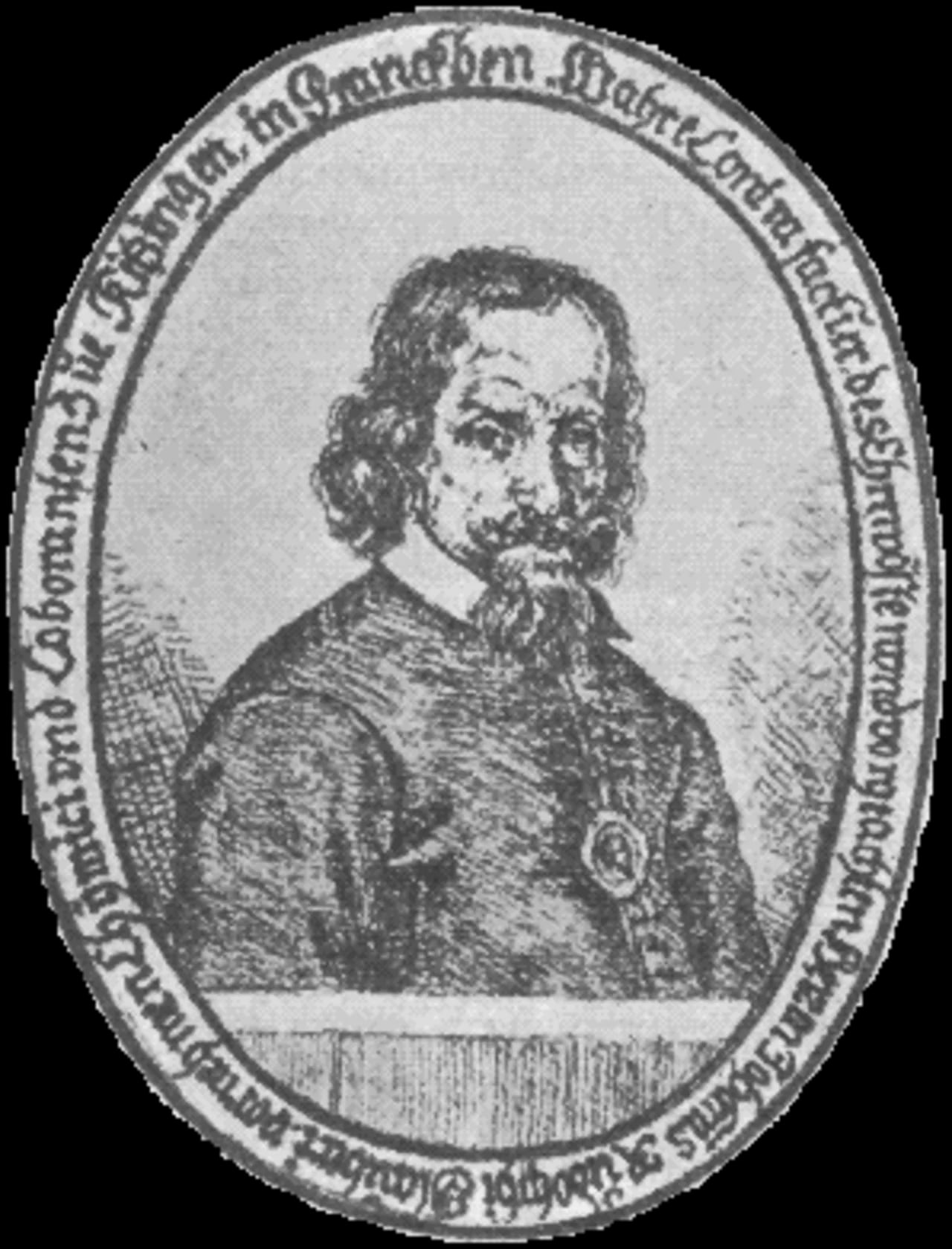 Porträt von Johann Rudolph Glauber (1604–1670) – Gedenkseite
