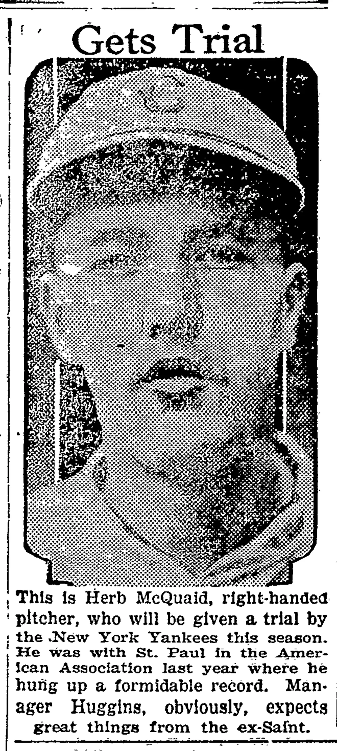 Porträt von Herb McQuaid (1899–1966) – Gedenkseite