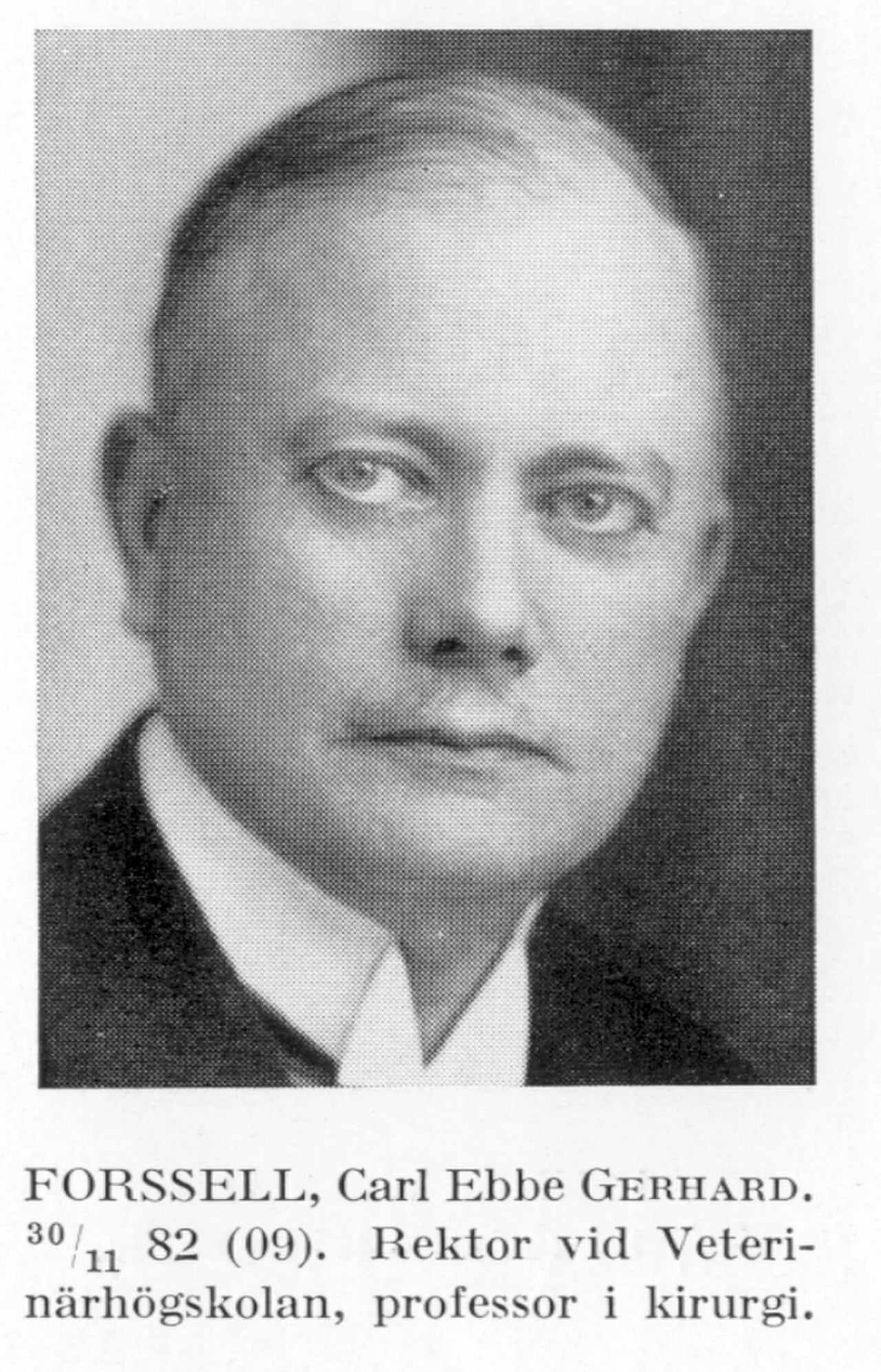 Portrait of Gerhard Forssell (1882–1964) – memorial page