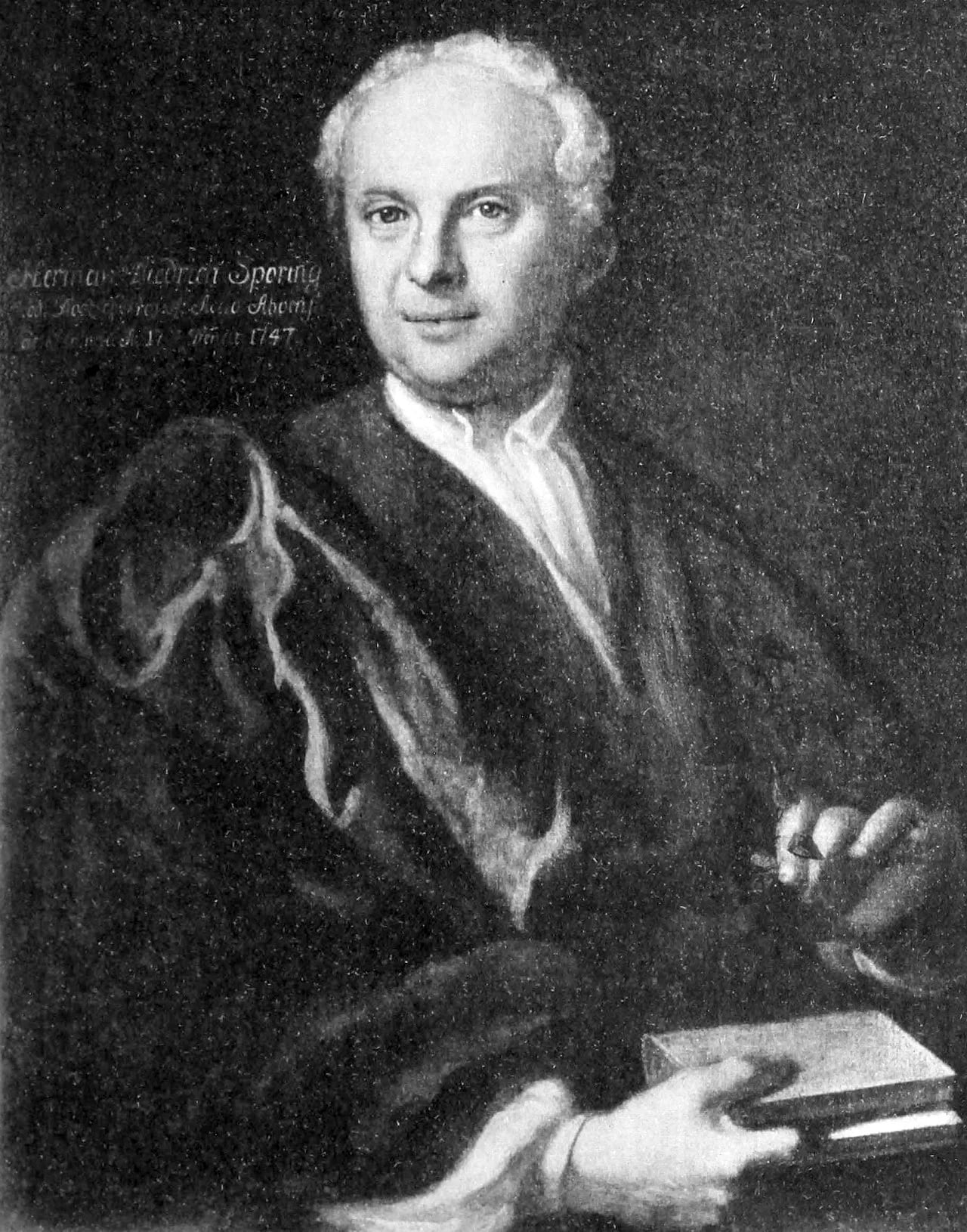 Porträt von Herman Diedrich Spöring (1701–1747) – Gedenkseite