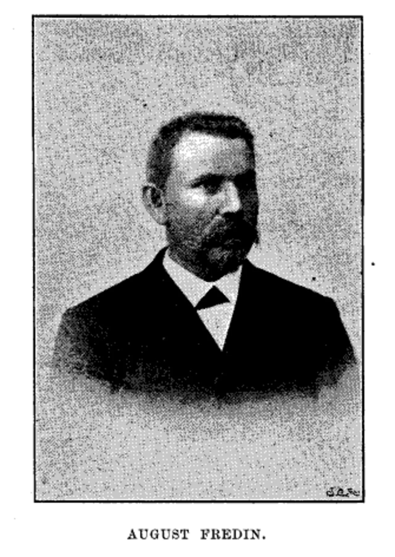 Porträt von August Fredin (1853–1946) – Gedenkseite