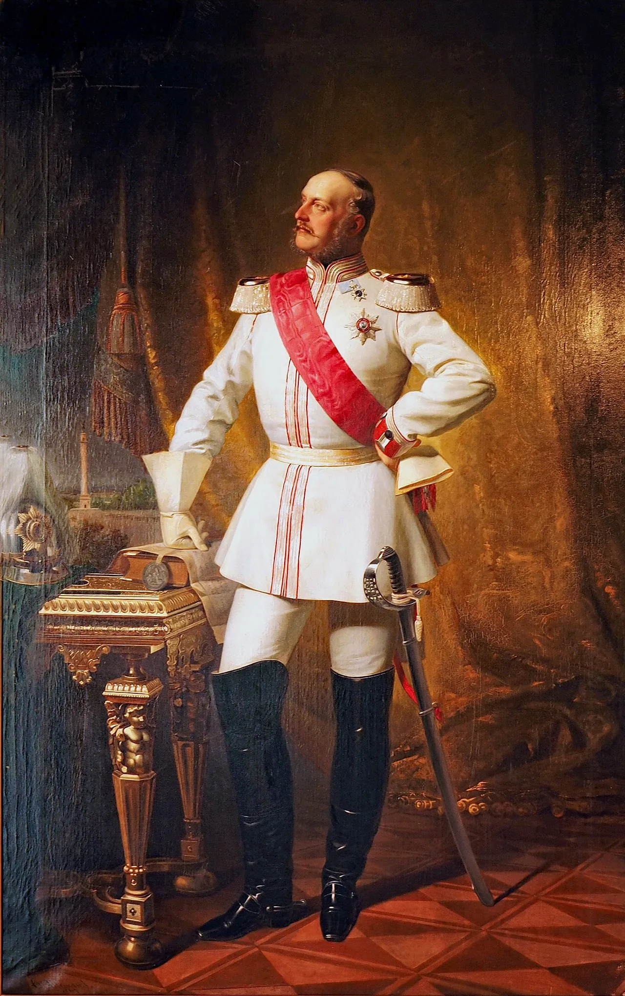 Porträt von Georg V. von Hannover (1819–1878) – Gedenkseite