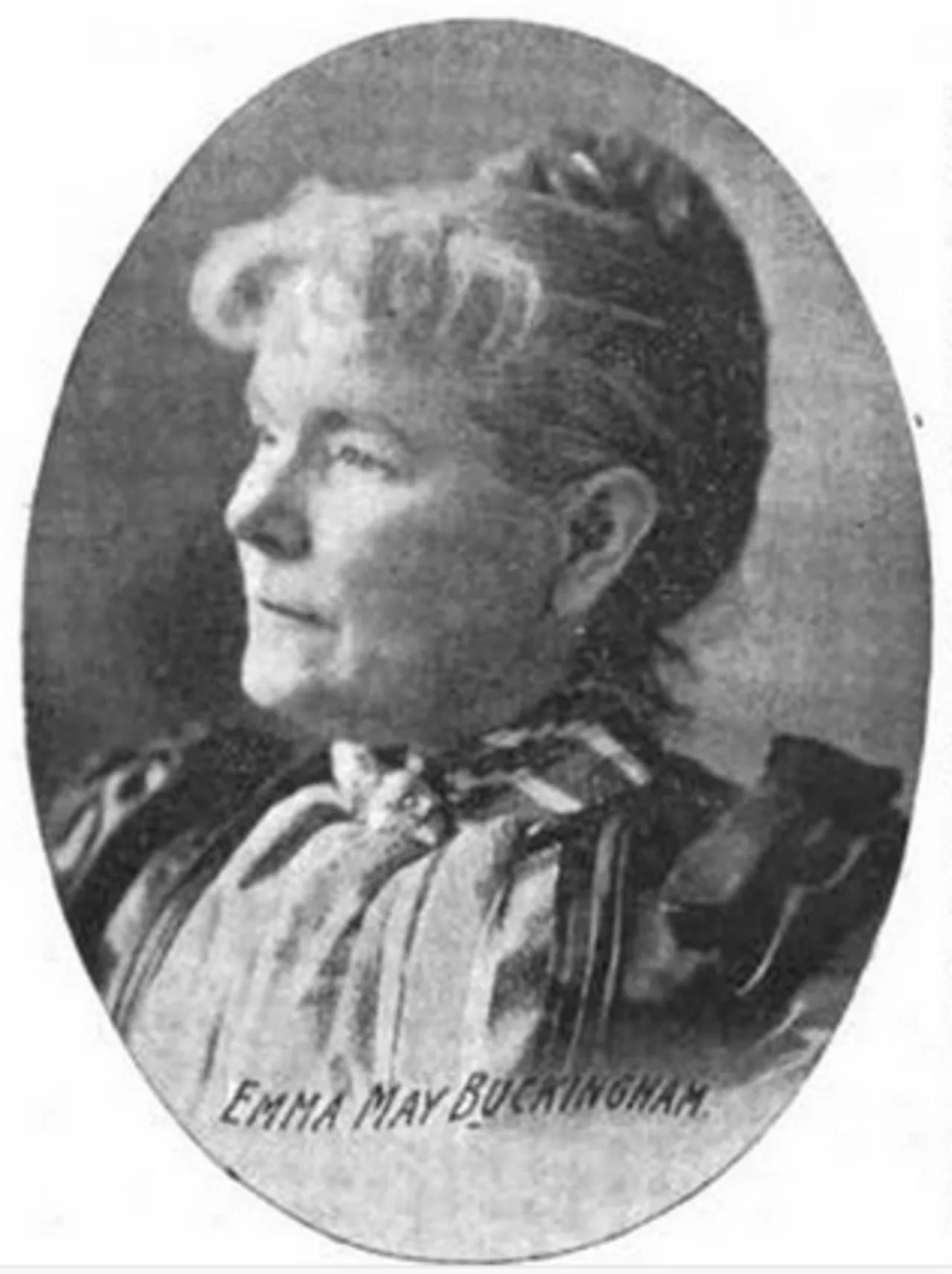 Porträt von Emma May Buckingham (1836–1919) – Gedenkseite