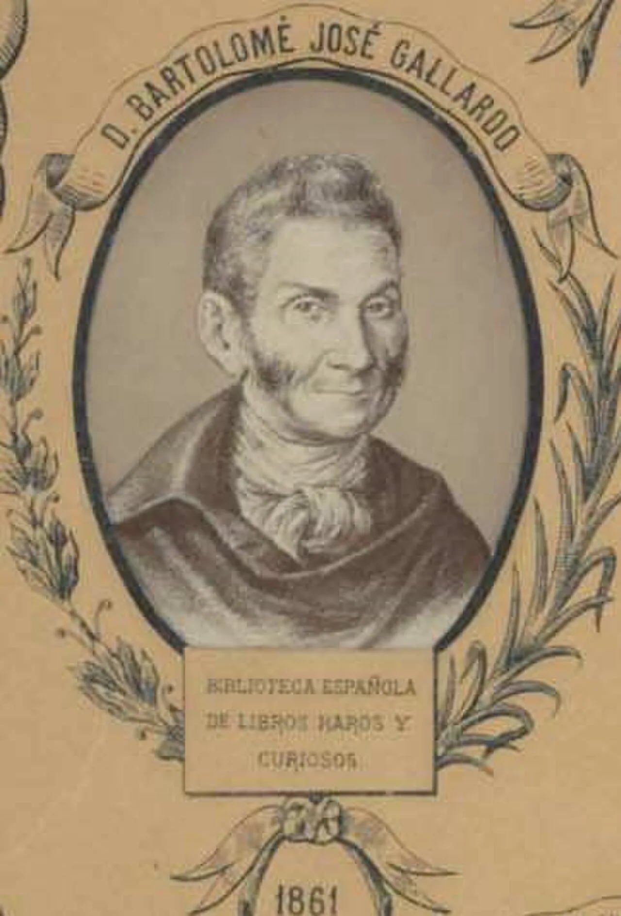 Porträt von Bartolomé José Gallardo (1776–1852) – Gedenkseite