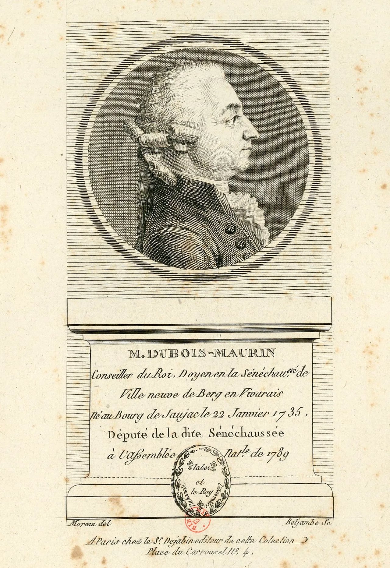 Portrait of Pierre Dubois-Maurin (1735–1801) – memorial page