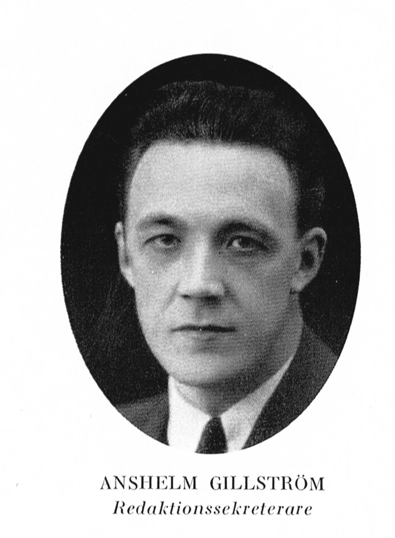 Porträt von Anselm Gillström (1899–1975) – Gedenkseite