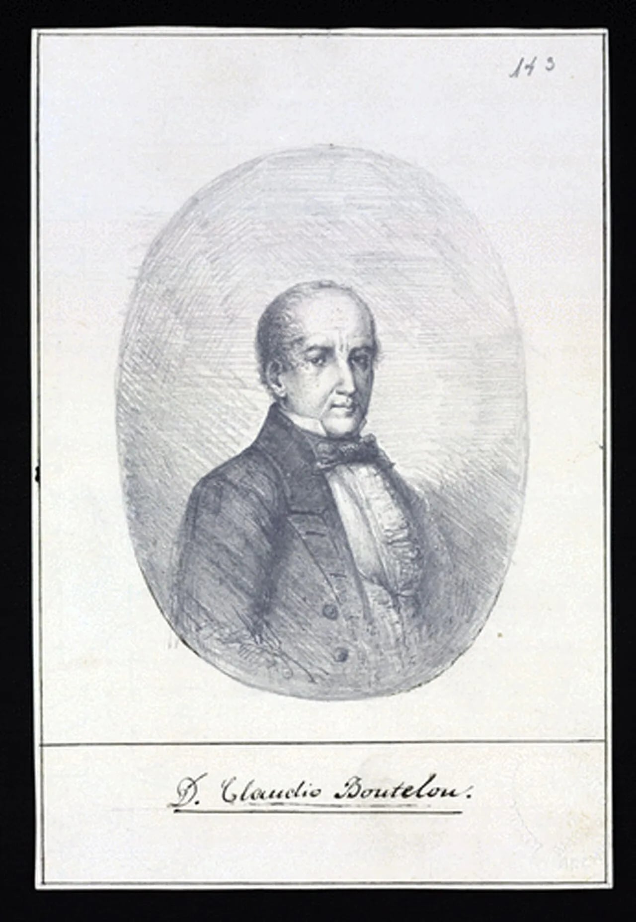 Porträt von Claudio Boutelou (1774–1842) – Gedenkseite