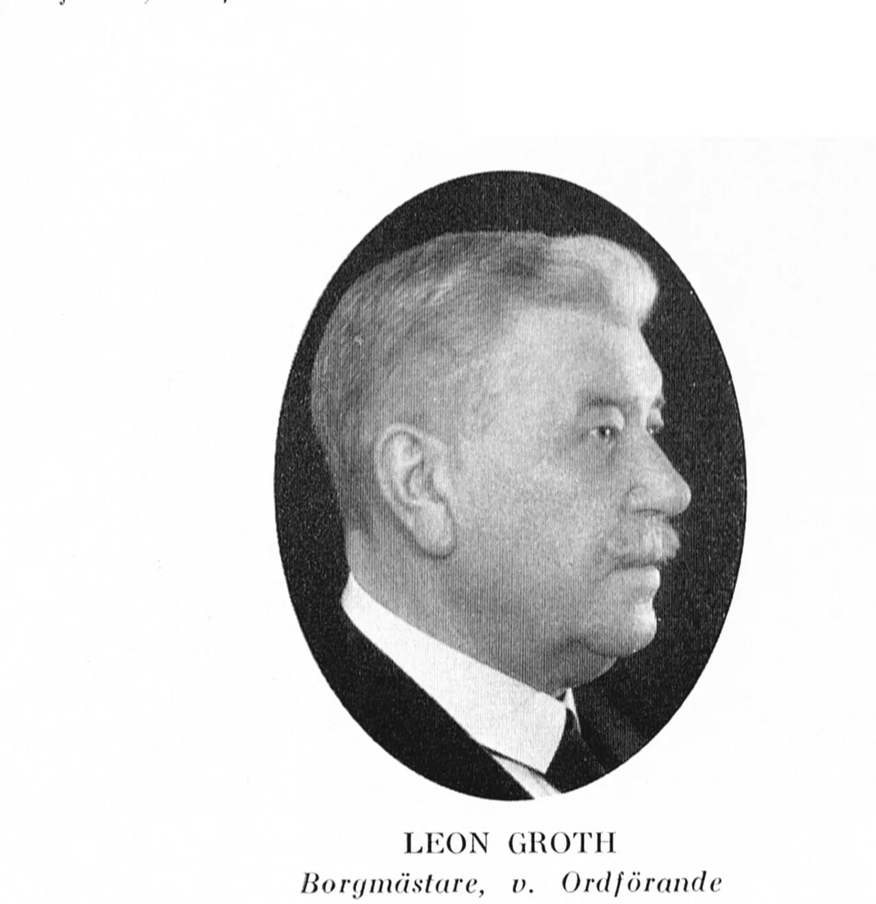 Porträt von Leonard Groth (1870–1951) – Gedenkseite
