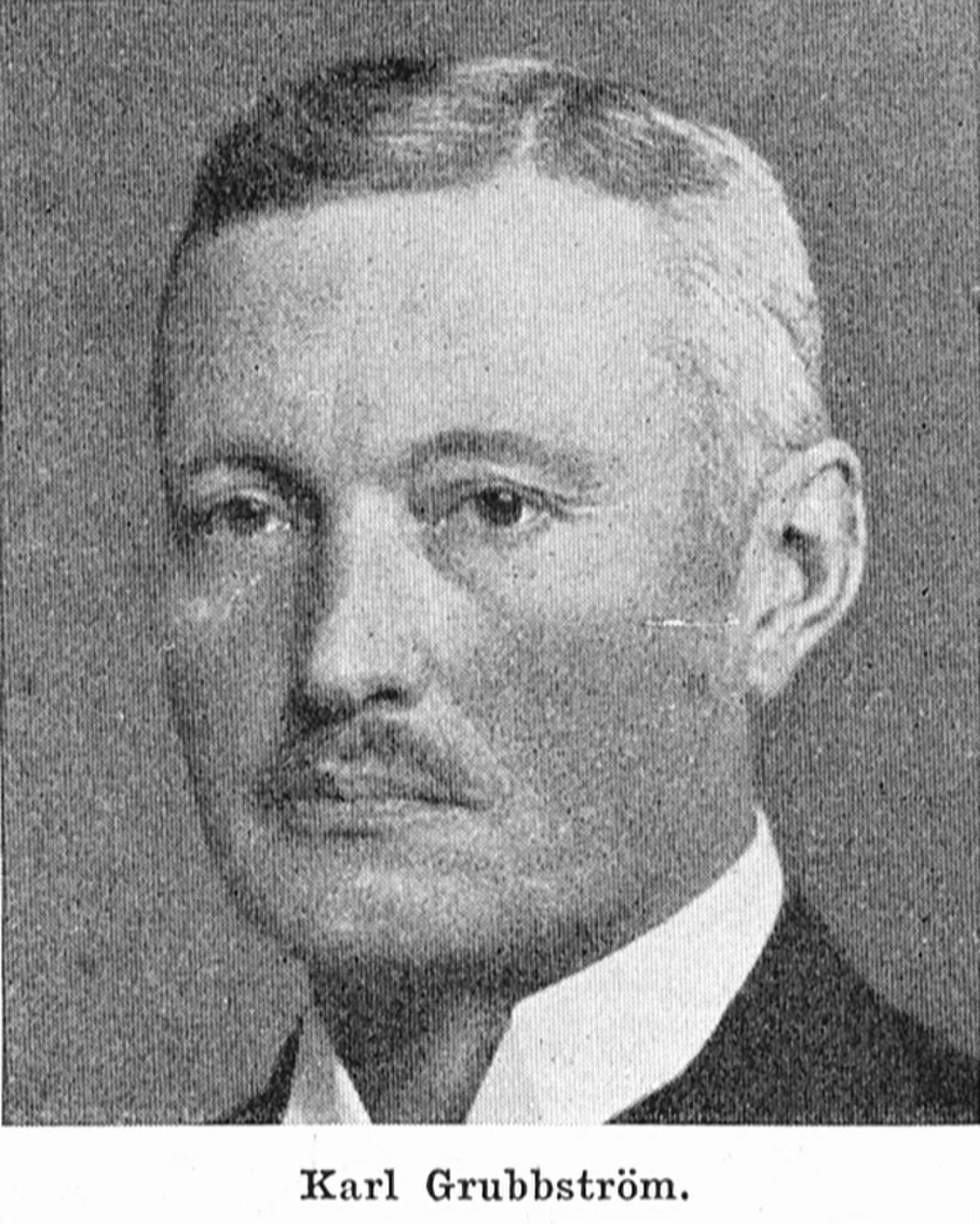 Portrait of Karl Grubbström (1871–1926) – memorial page