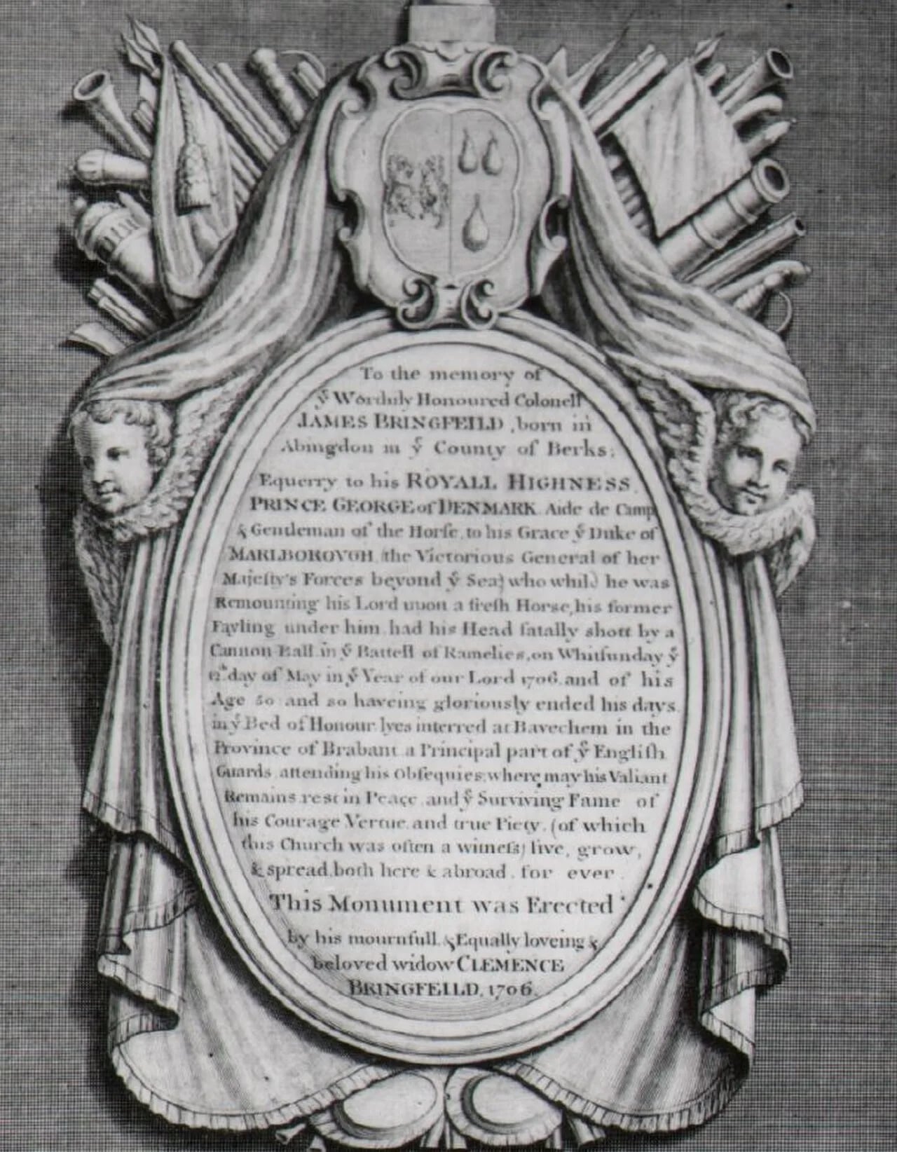 Porträt von James Bringfeild (1656–1706) – Gedenkseite