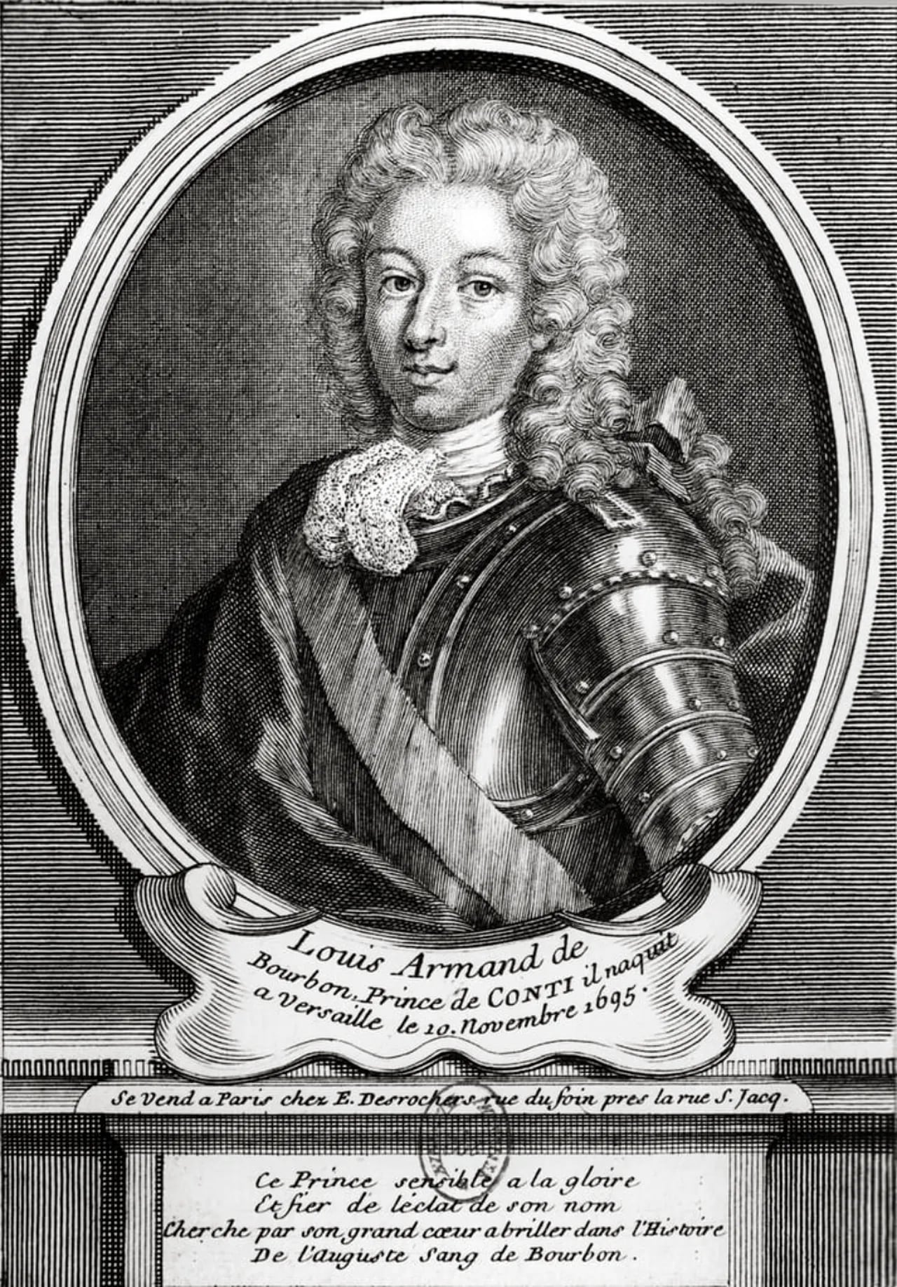Porträt von Louis Armand II. de Bourbon, prince de Conti (1695–1727) – Gedenkseite